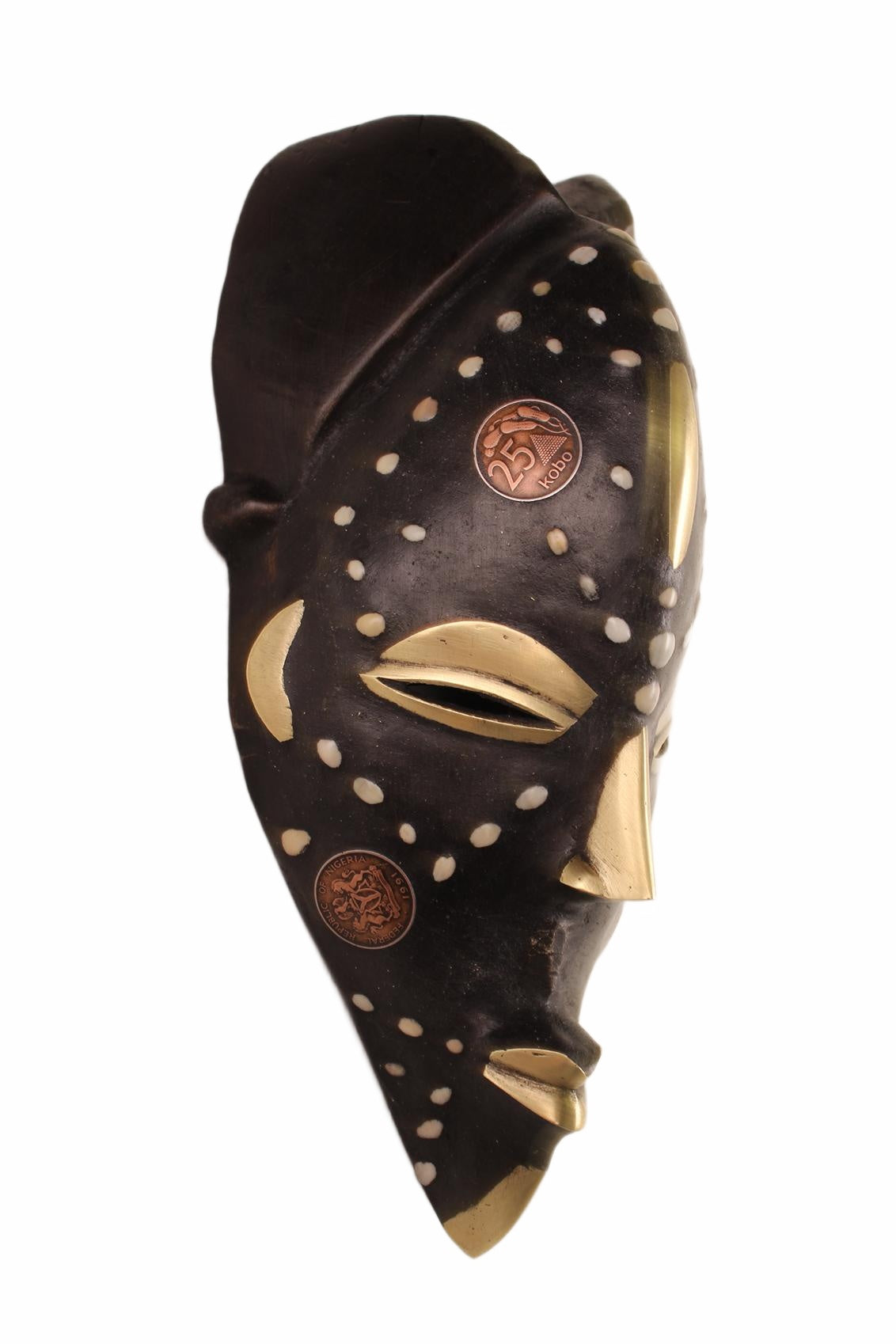 Punu Tribe Coin or Penny Masks ~10.2" Tall (New 2026) - Masks