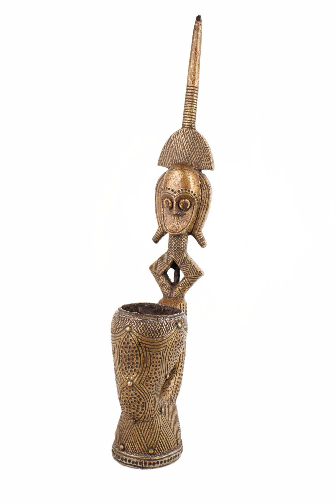 Bakota Tribe Reliquary Wooden Figure ~25.6" Tall (New 2026) - Sculpture & Statuary