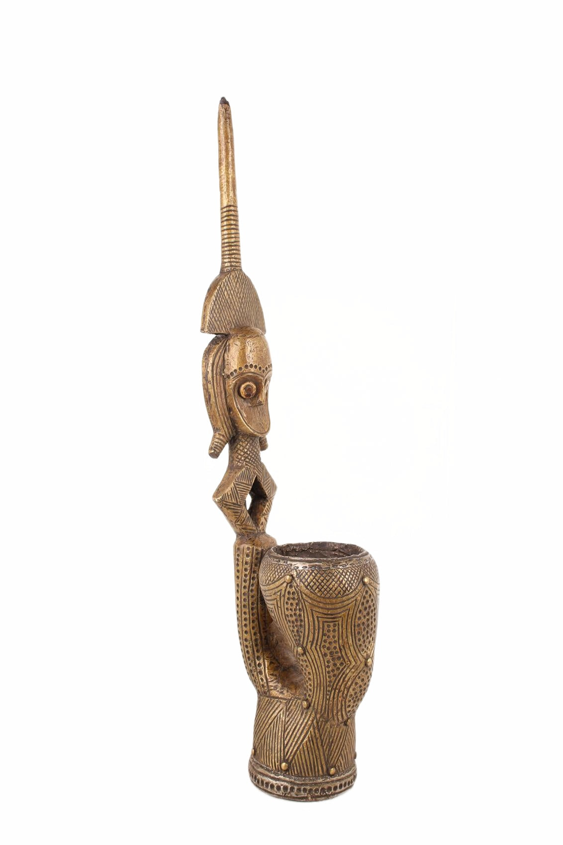 Bakota Tribe Reliquary Wooden Figure ~25.6" Tall (New 2026) - Sculpture & Statuary