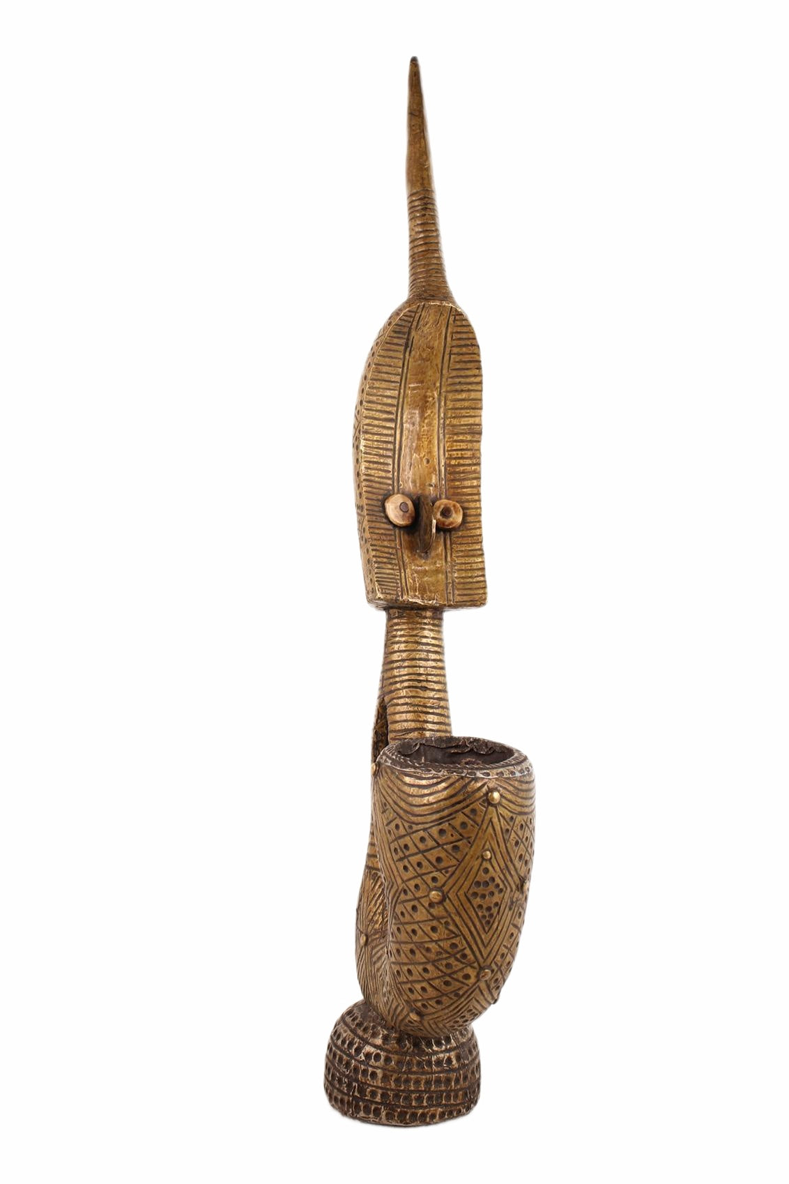 Bakota Tribe Reliquary Wooden Figure ~24.0" Tall (New 2026) - Sculpture & Statuary