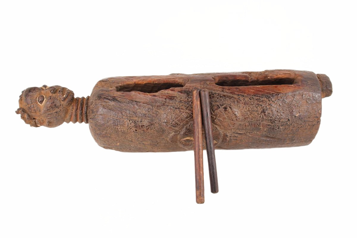 Basonge/Songye Tribe Basongye/Songye Tribe Log Drums ~37.4" Tall (New 2026) - Sculpture & Statuary