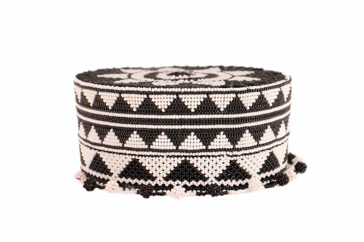 Ndebele Tribe Beaded Fez ~4.7" Tall (New 2026) - Textiles & Apparel