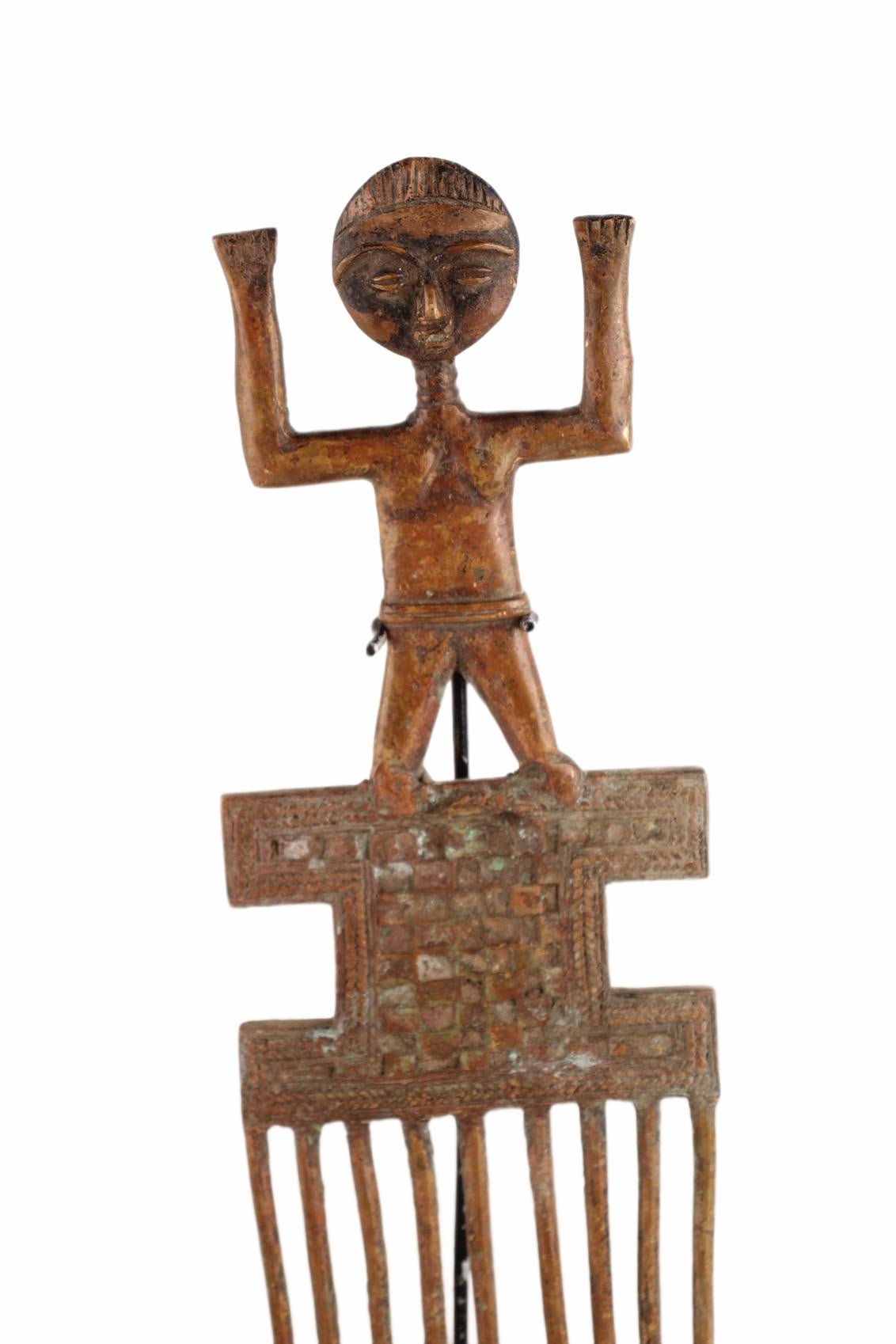 Bakota Tribe Bronze Comb ~14.6" Tall (New 2026) - Sculpture & Statuary