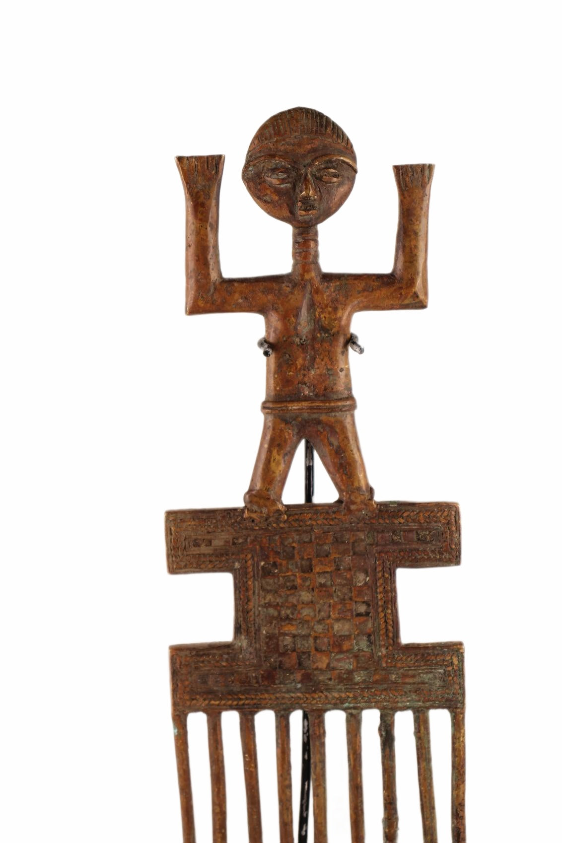 Bakota Tribe Bronze Comb ~15.0" Tall (New 2026) - Sculpture & Statuary
