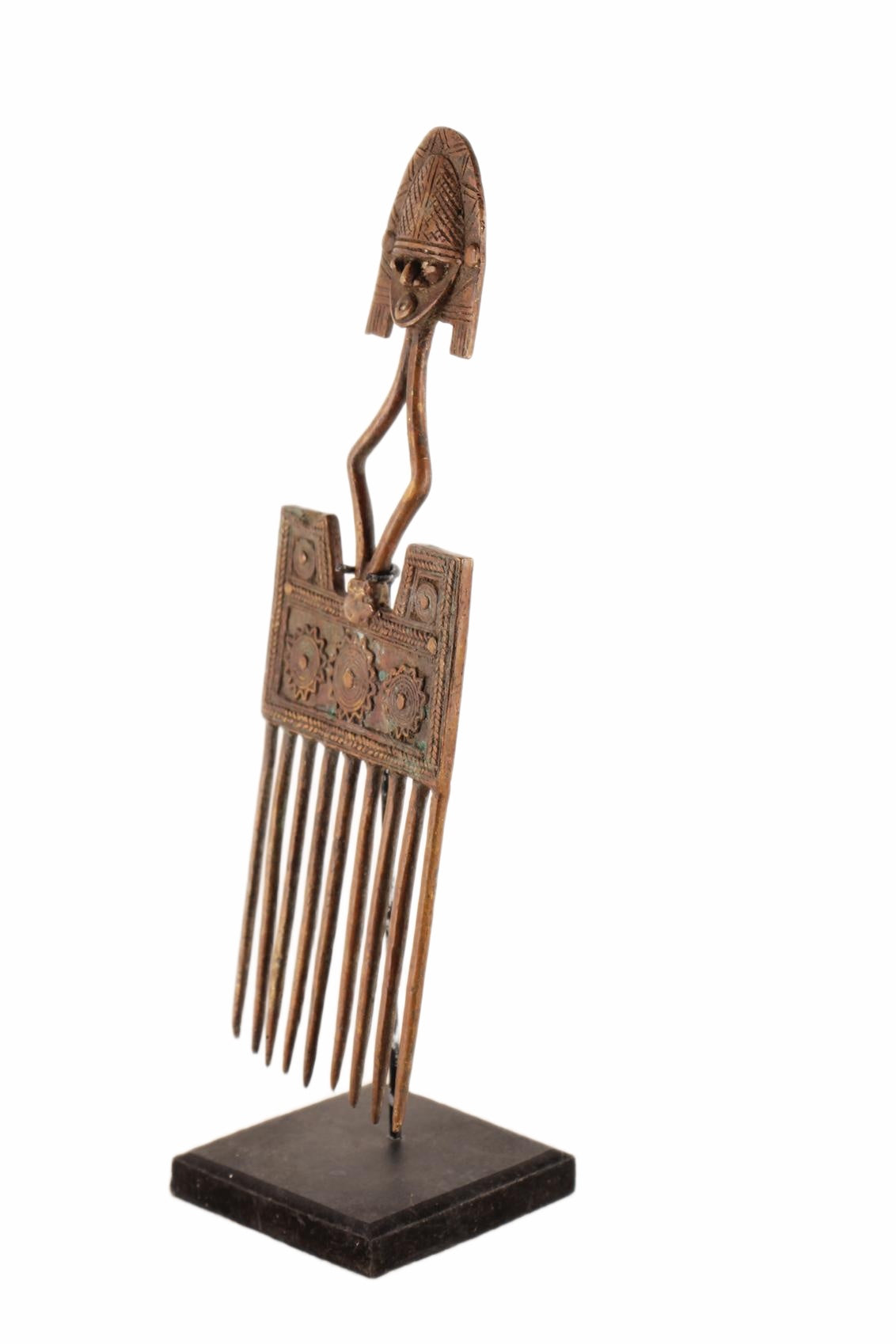Bakota Tribe Bronze Comb ~14.2" Tall (New 2026) - Sculpture & Statuary