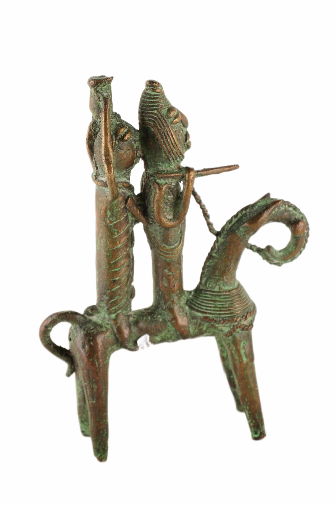 Sao/Kotoko Tribe Bronze Horsemen ~9.8" Tall (New 2026) - Sculpture & Statuary