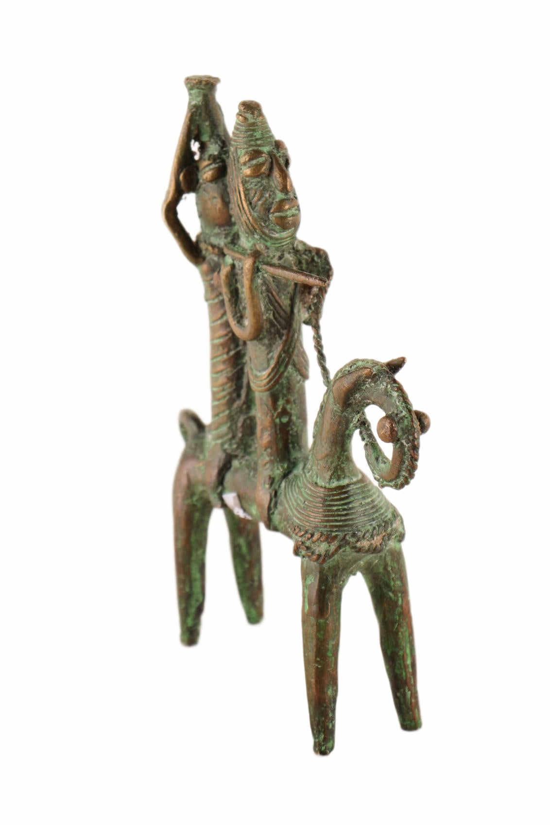 Sao/Kotoko Tribe Bronze Horsemen ~9.8" Tall (New 2026) - Sculpture & Statuary