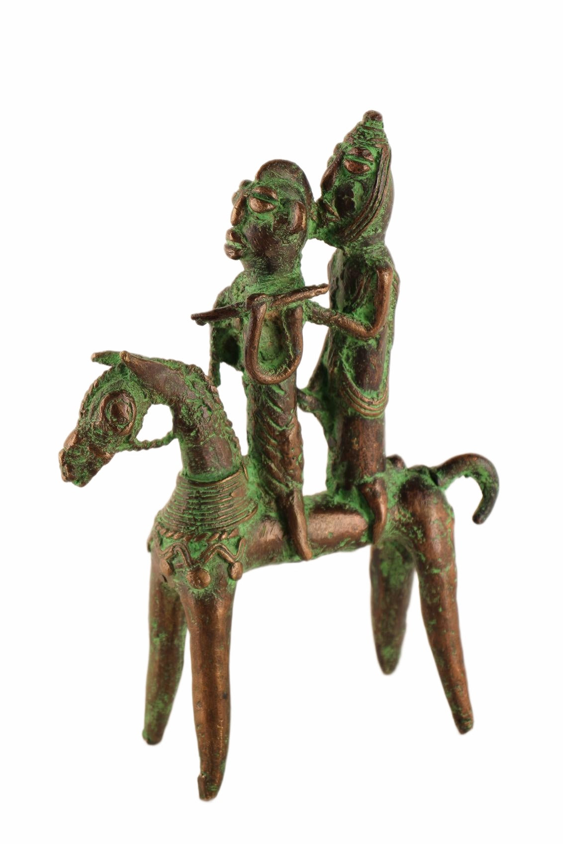 Sao/Kotoko Tribe Bronze Horsemen ~9.8" Tall (New 2026) - Sculpture & Statuary
