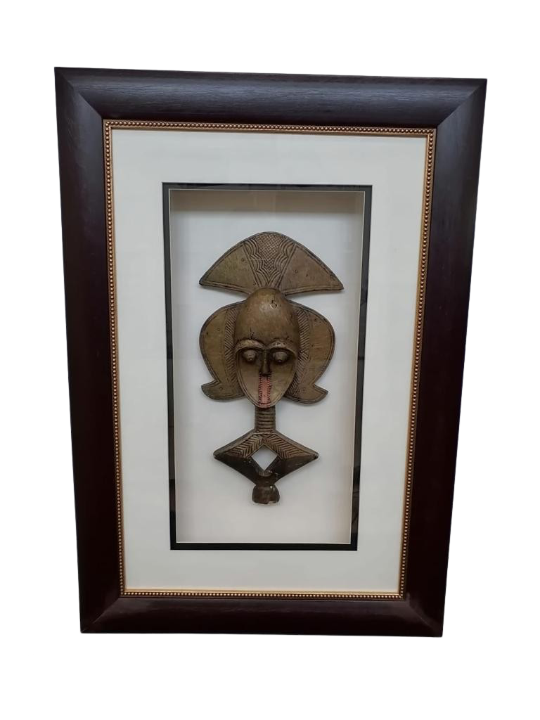 Bakota Tribe Reliquary Figure Shadow Box