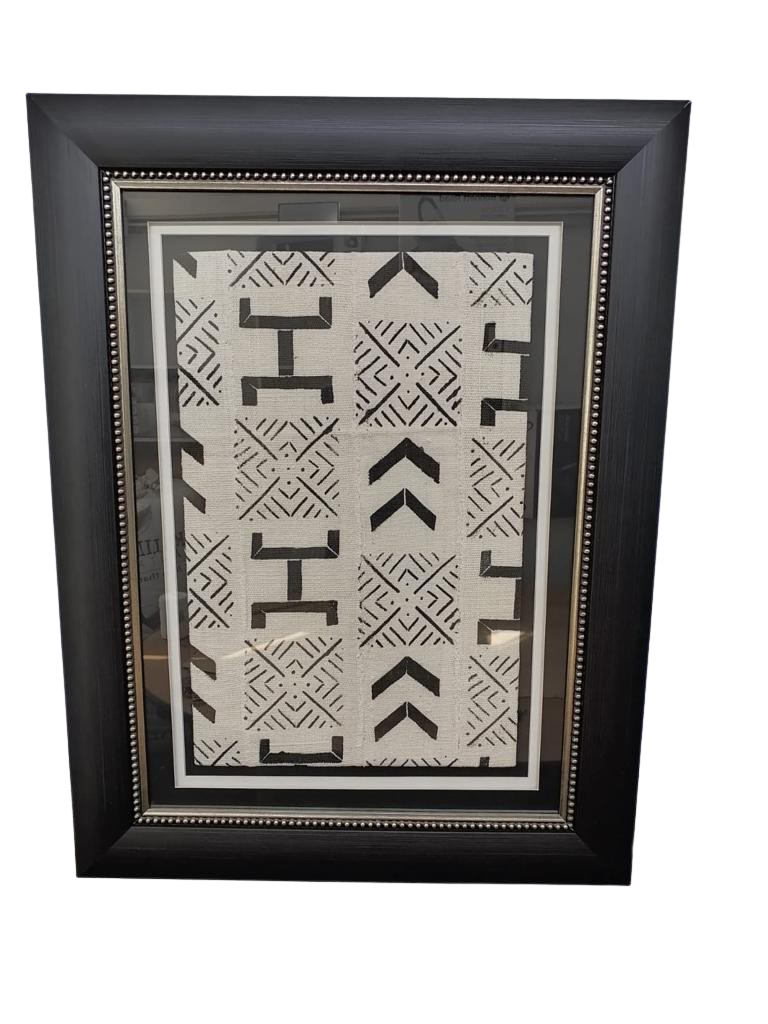 Bambara (Bamana) Tribe Bogolan Mud Cloth Shadow Box