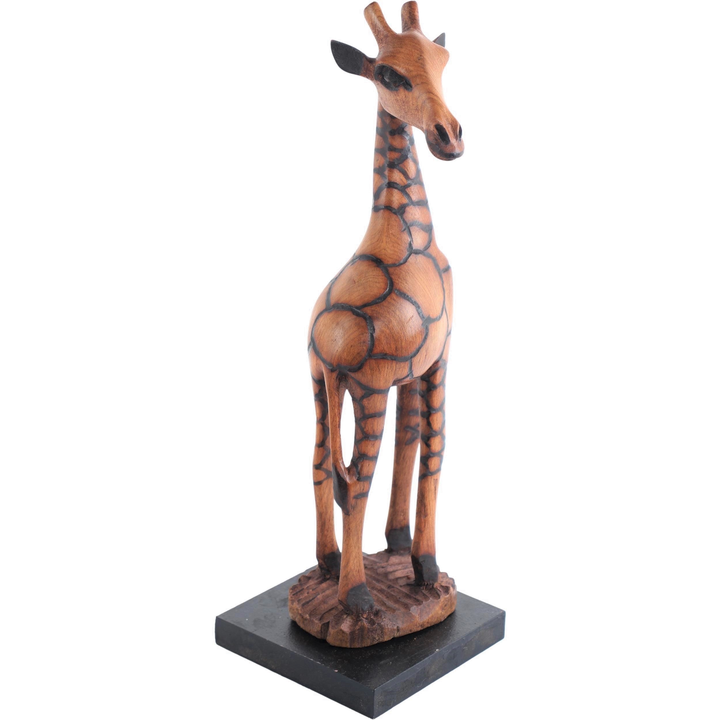 Ndebele/Matabele Tribe Wooden Giraffes ~11.8" Tall - Wooden Giraffes