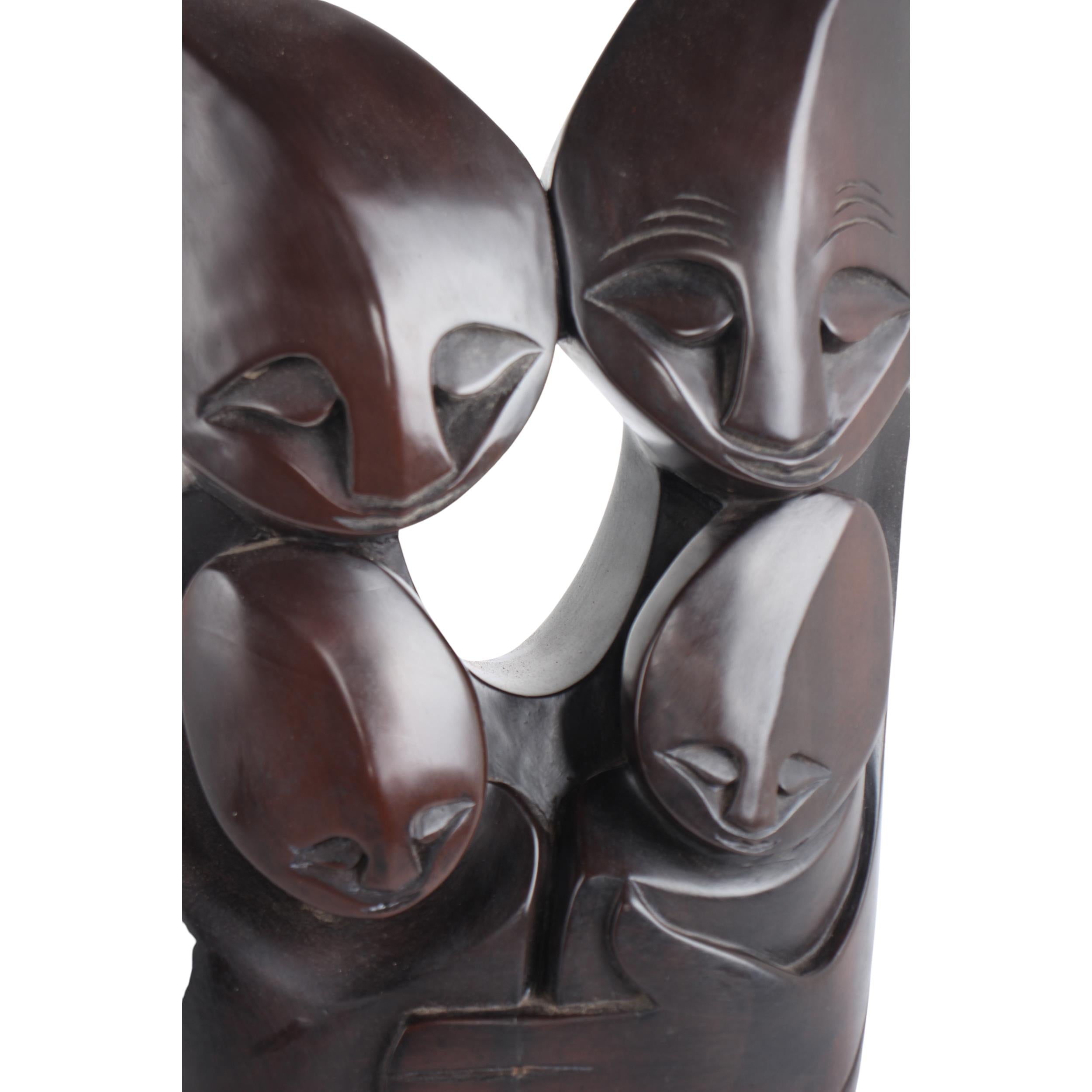 Shona Tribe Serpentine Stone Families ~13.4" Tall - Families