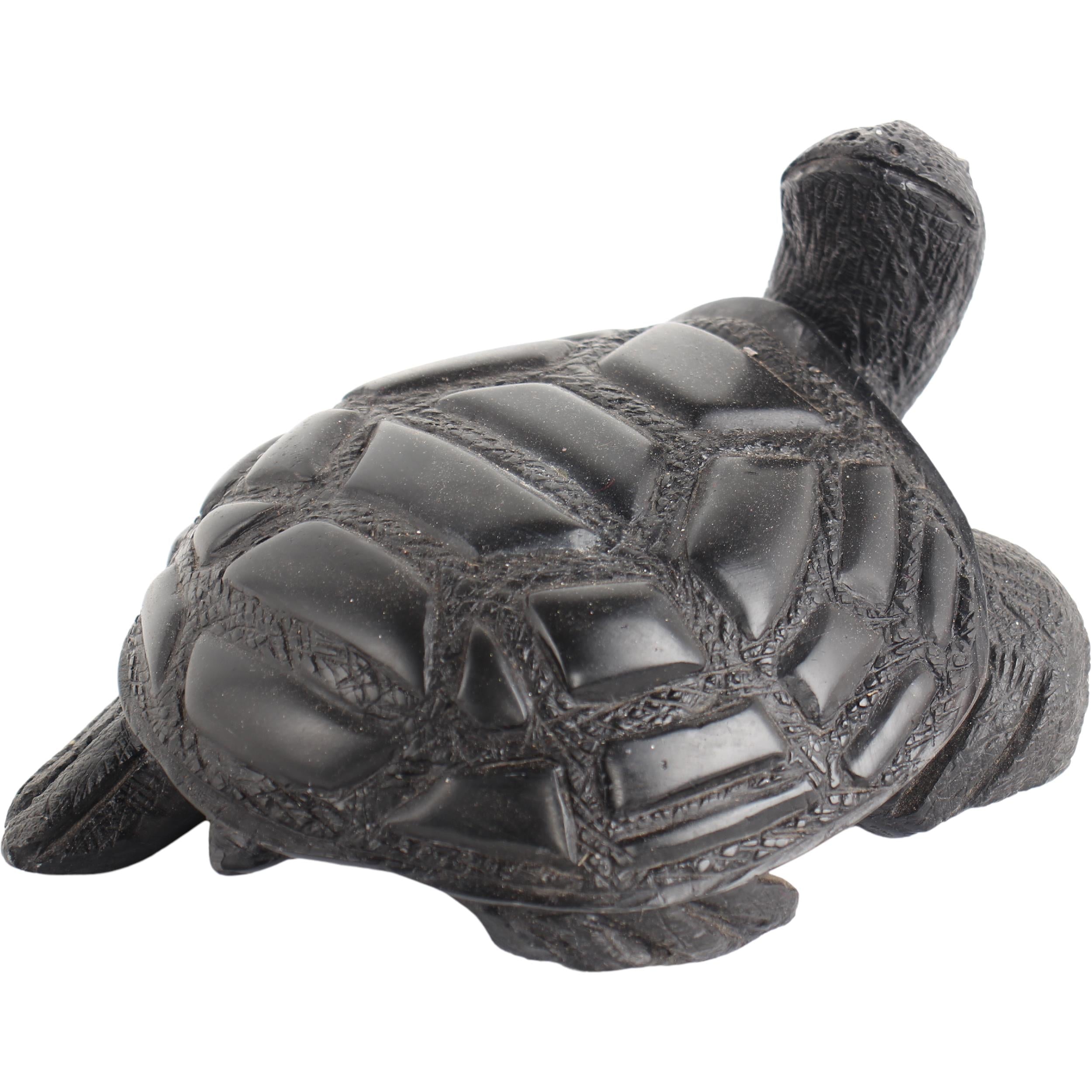 Shona Tribe Serpentine Stone Tortoise ~5.5" Tall - Tortoise