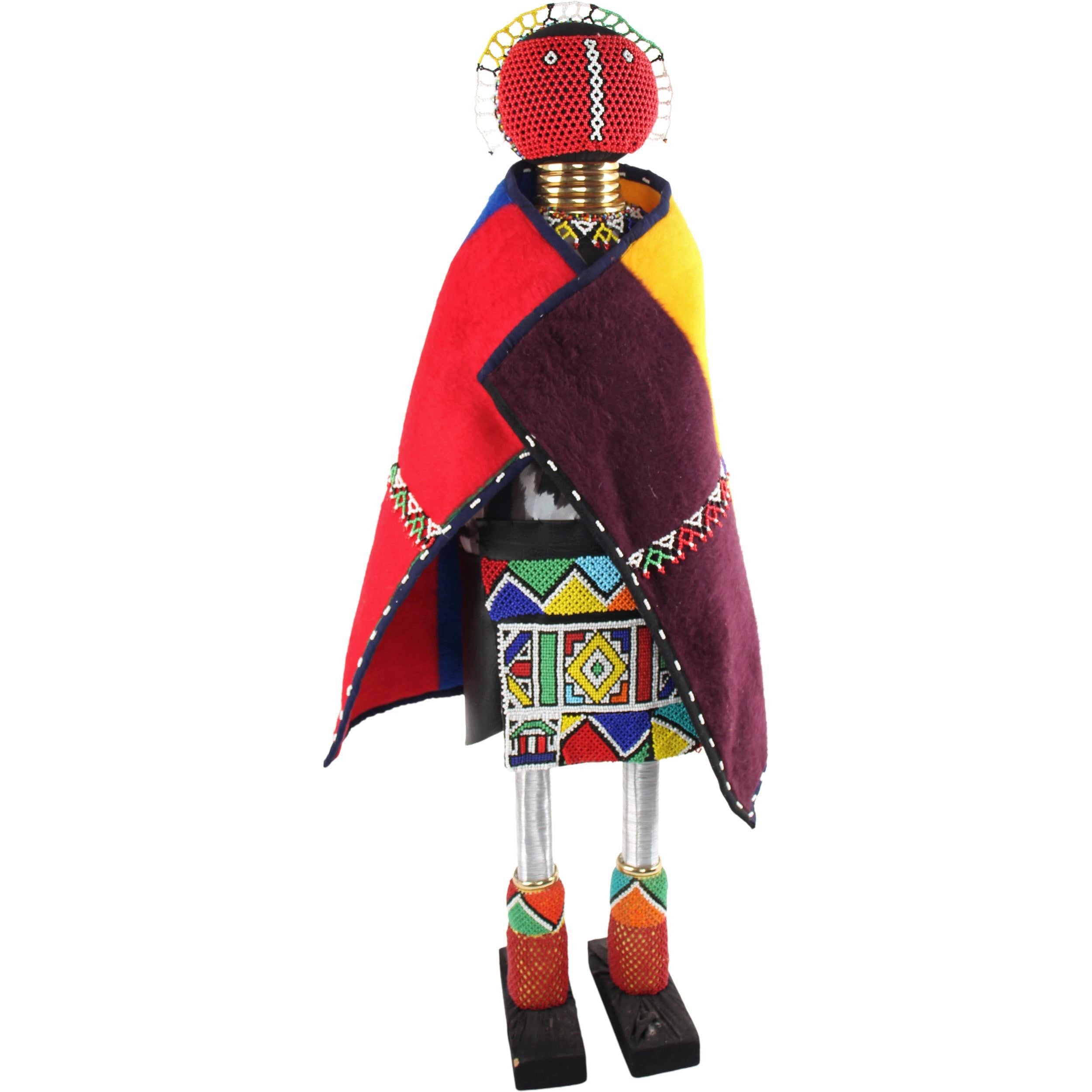 Ndebele Tribe Beaded Ndebele Dolls ~39.4" Tall