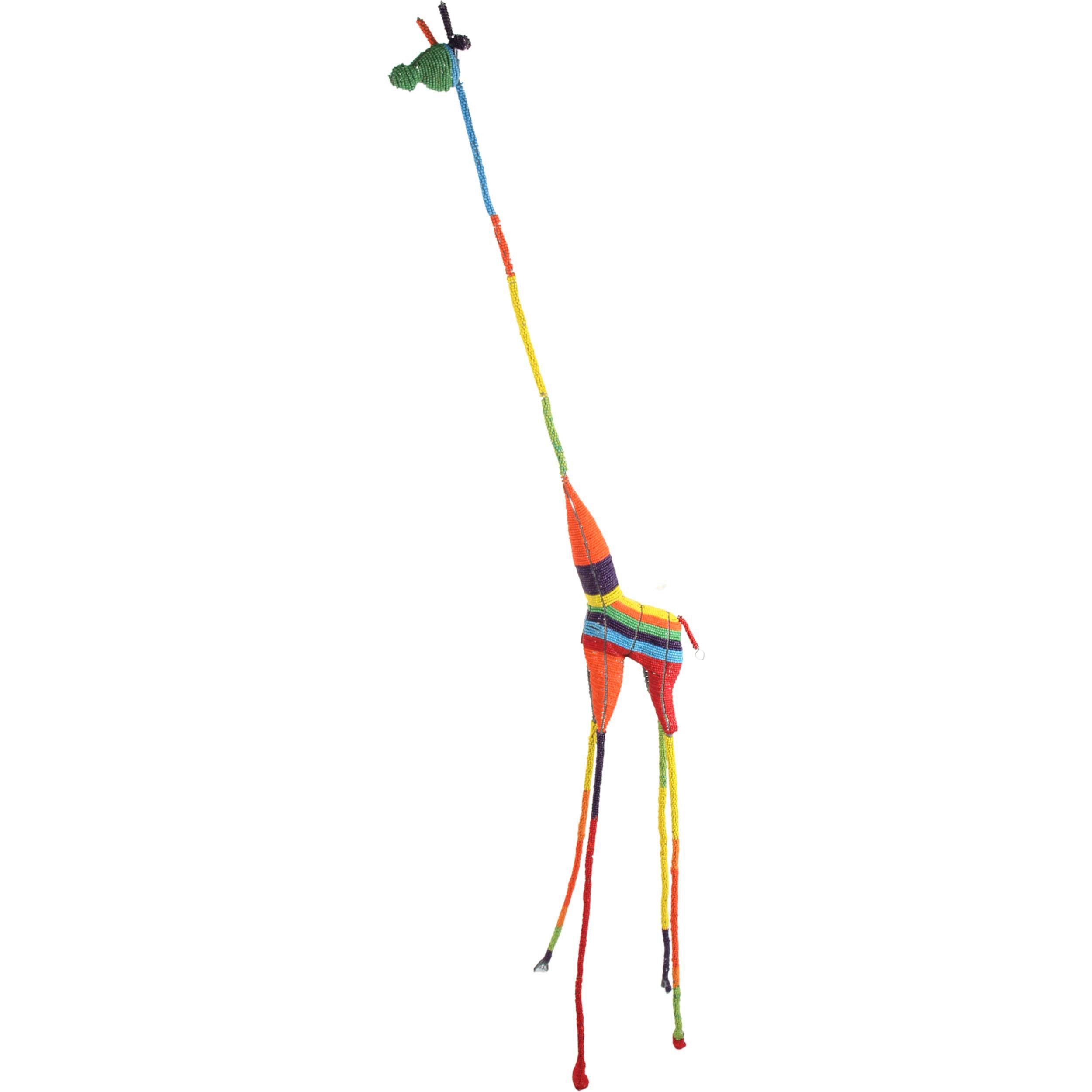 Shona Tribe Wire and Beaded Animals - Giraffe ~74.0" Tall