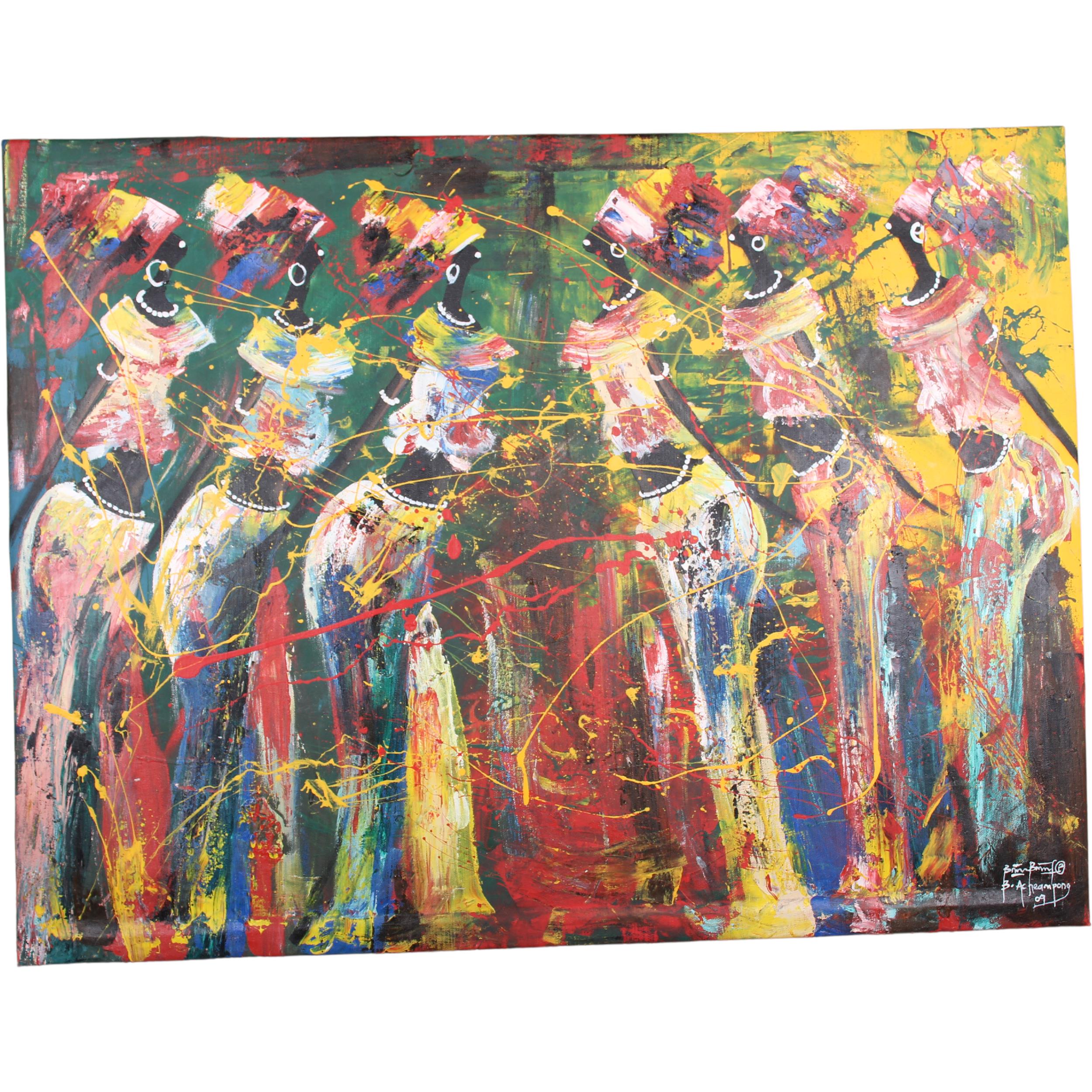 Zulu Tribe Stretched Canvas ~29.7" Tall - Stretched Canvas