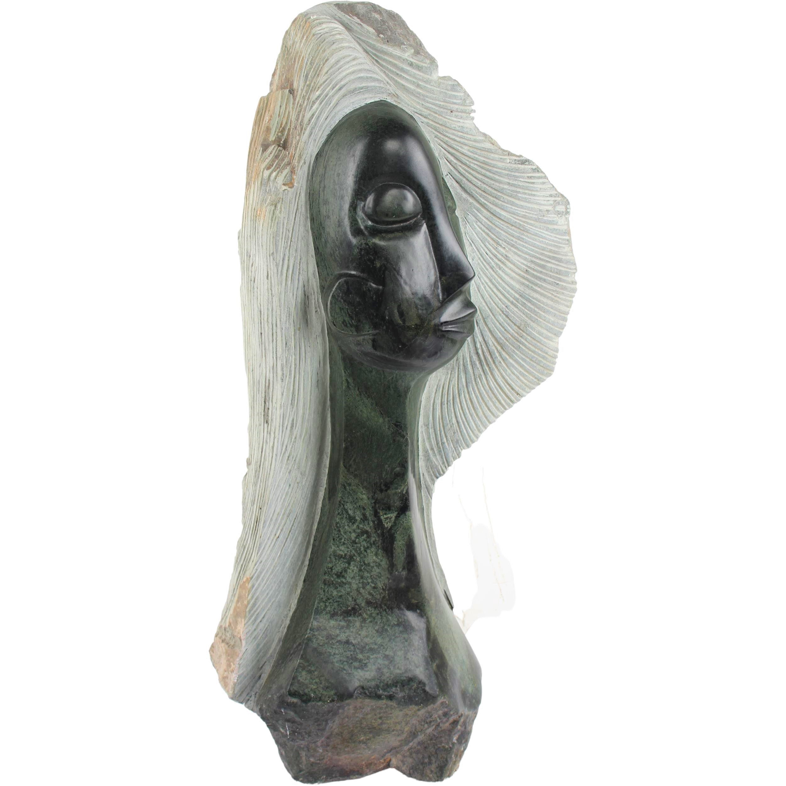 Shona Tribe Opal Stone Princess ~30.7" Tall - Sculpture & Statuary