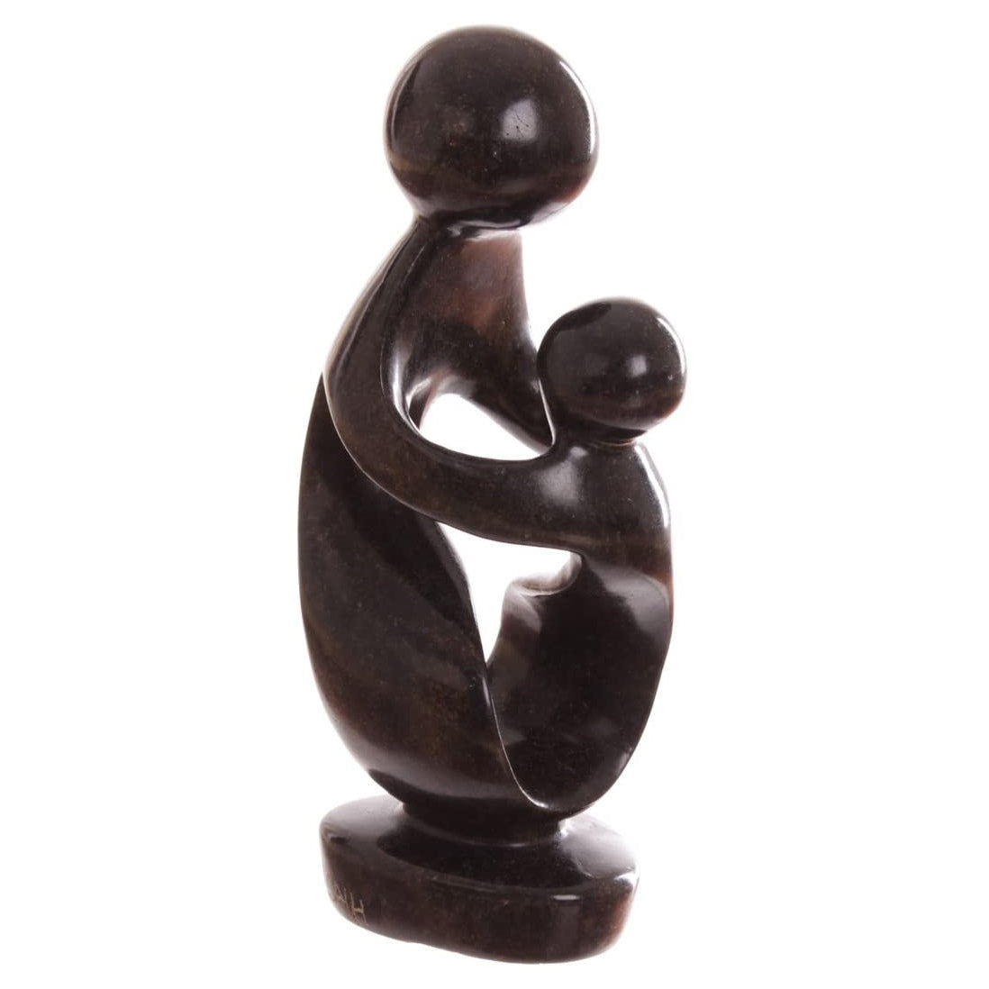 Shona Tribe Serpentine Stone Mother and Child - Spiral ~7.9" Tall - Mother and Child - Spiral