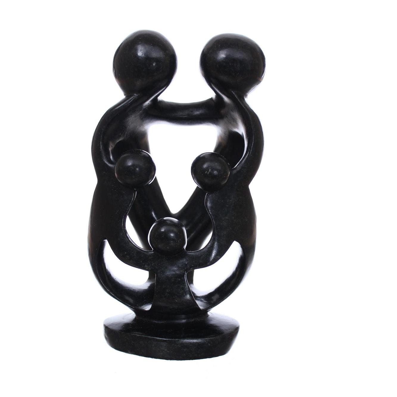 Shona Tribe Serpentine Stone Family of Five ~7.9" Tall - Family of Five