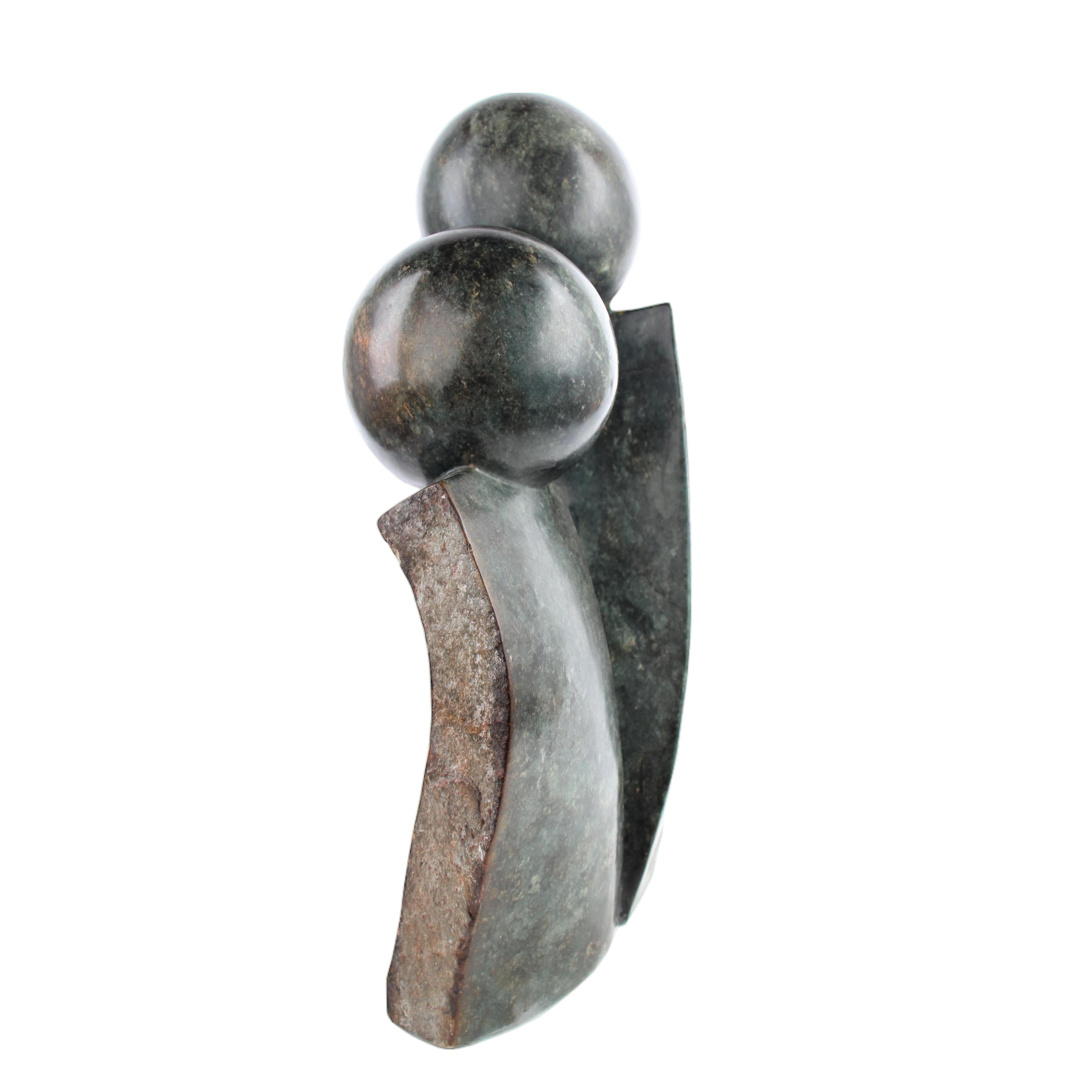 Shona Tribe Opal Stone Couples ~19.7" Tall - Sculpture & Statuary
