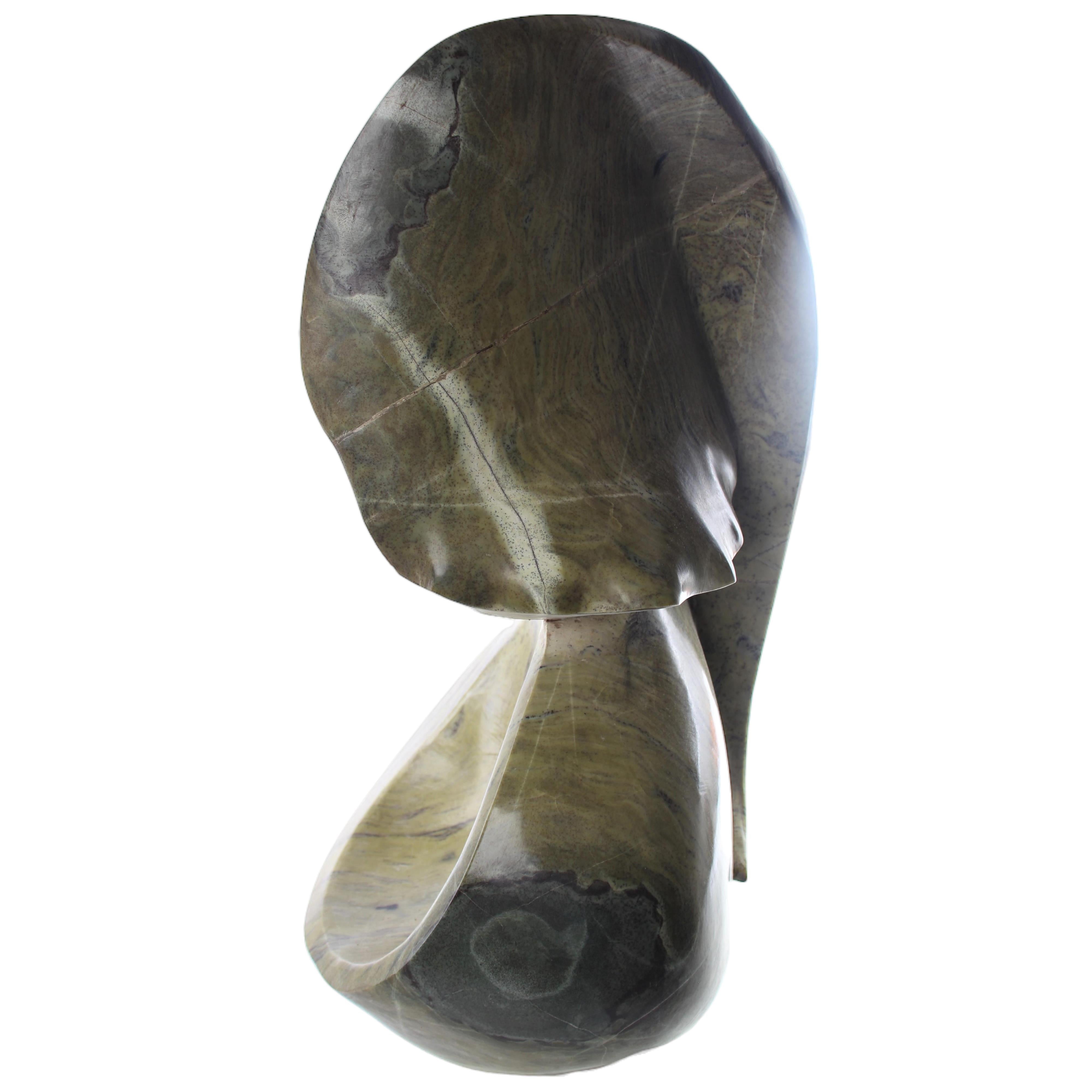 Shona Tribe Butter Jade Elephant ~21.7" Tall - Elephant