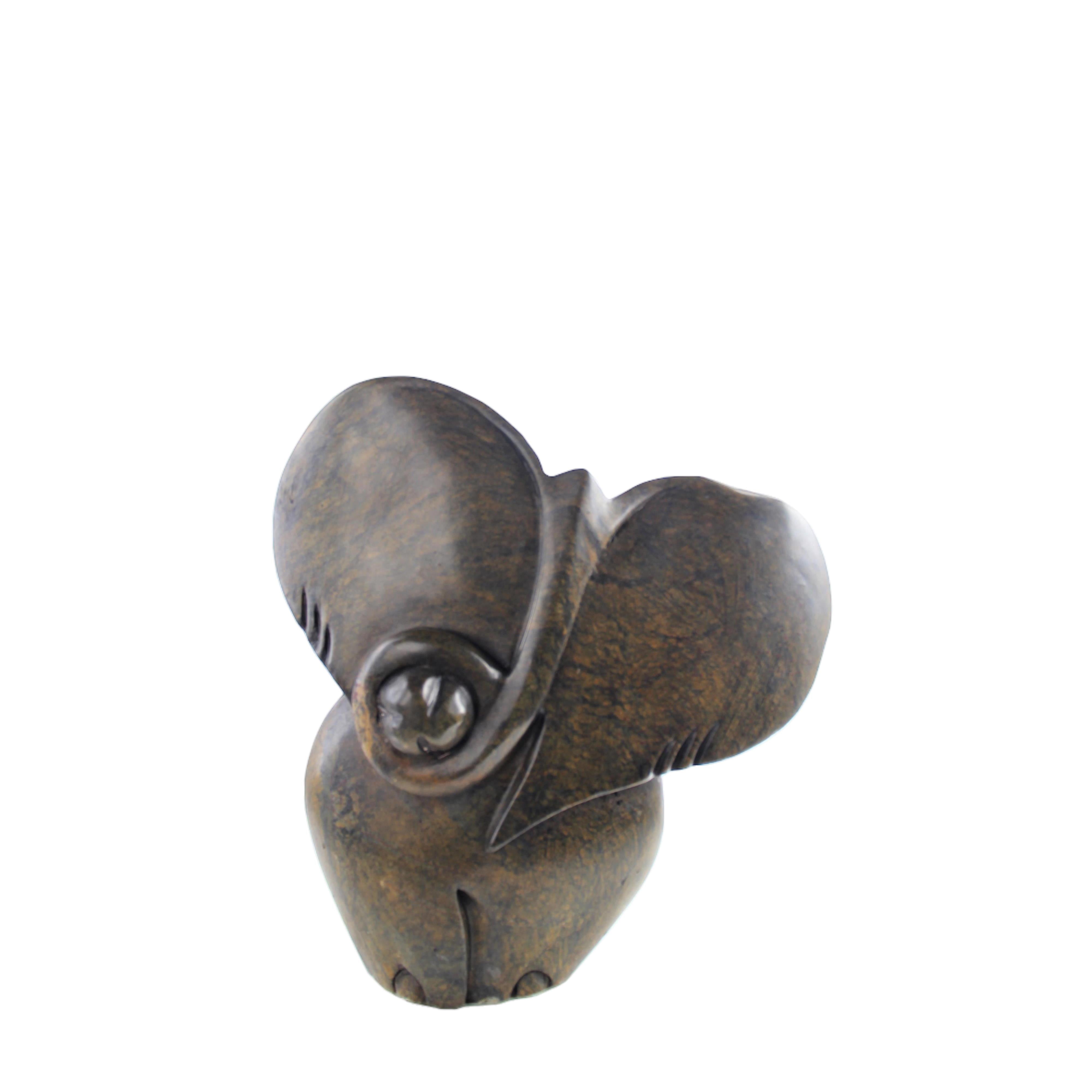Shona Tribe Serpentine Stone Elephant ~15.0" Tall - Elephant