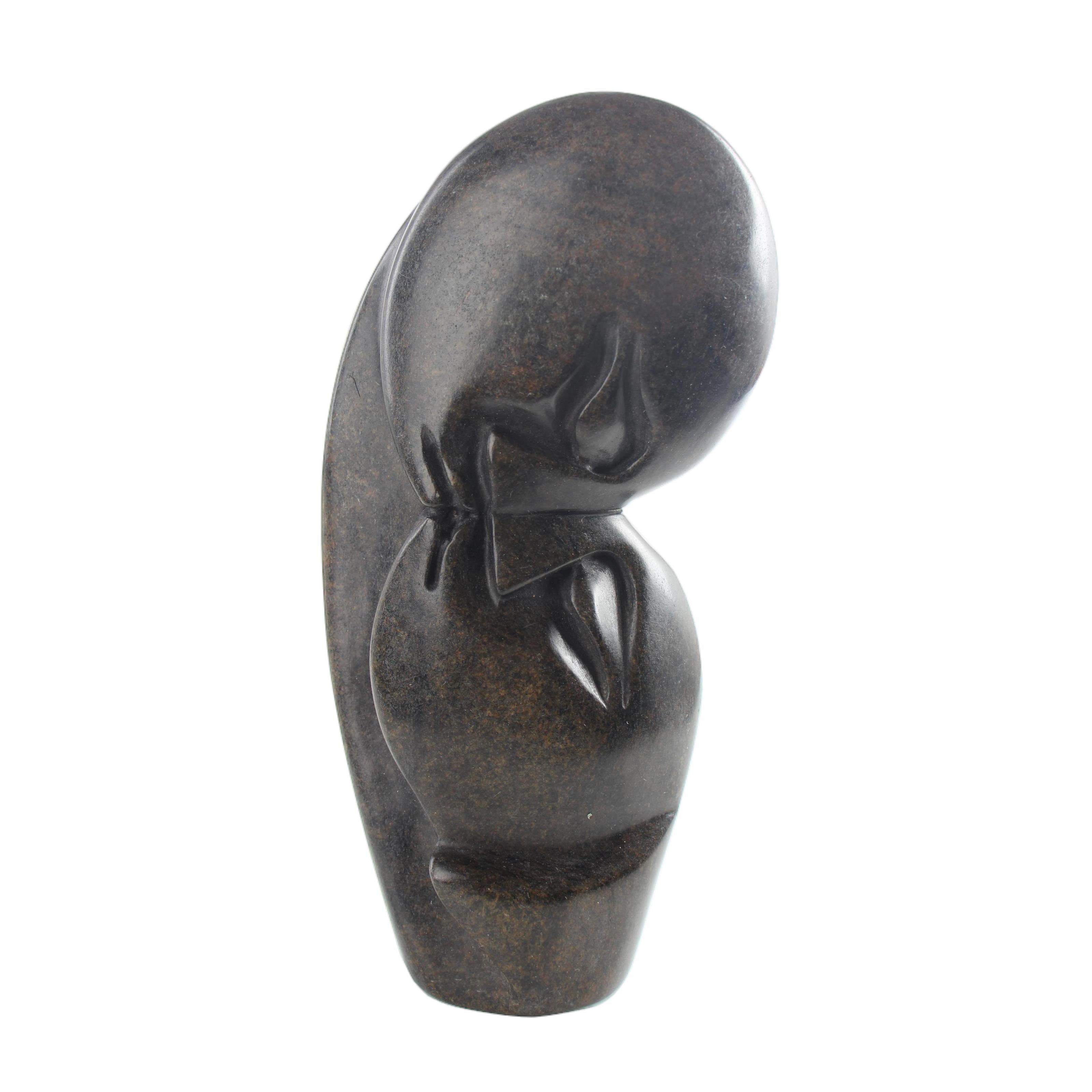 Shona Tribe Serpentine Stone Lovers ~7.9" Tall