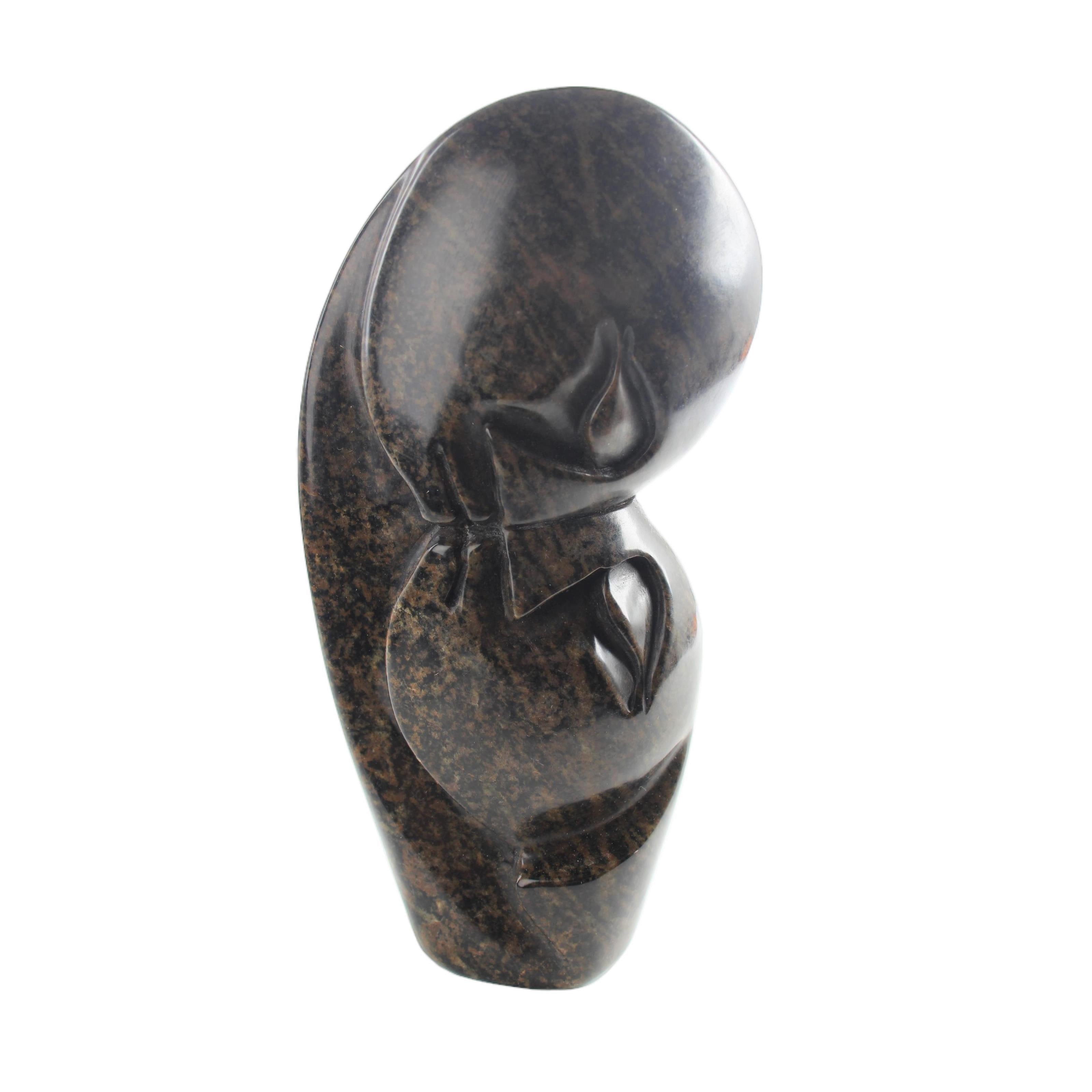 Shona Tribe Serpentine Stone Lovers ~8.7" Tall