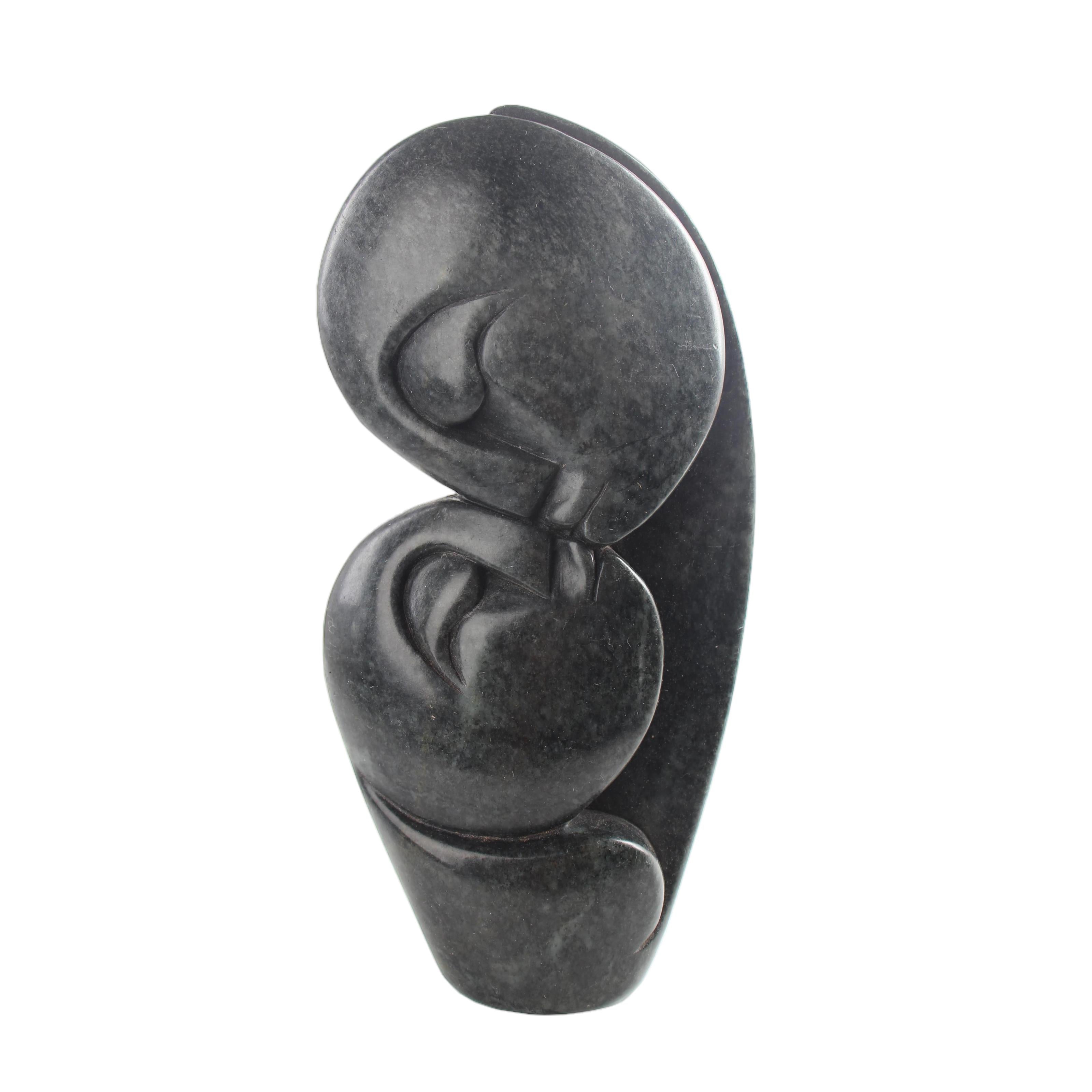 Shona Tribe Serpentine Stone Lovers ~7.5" Tall