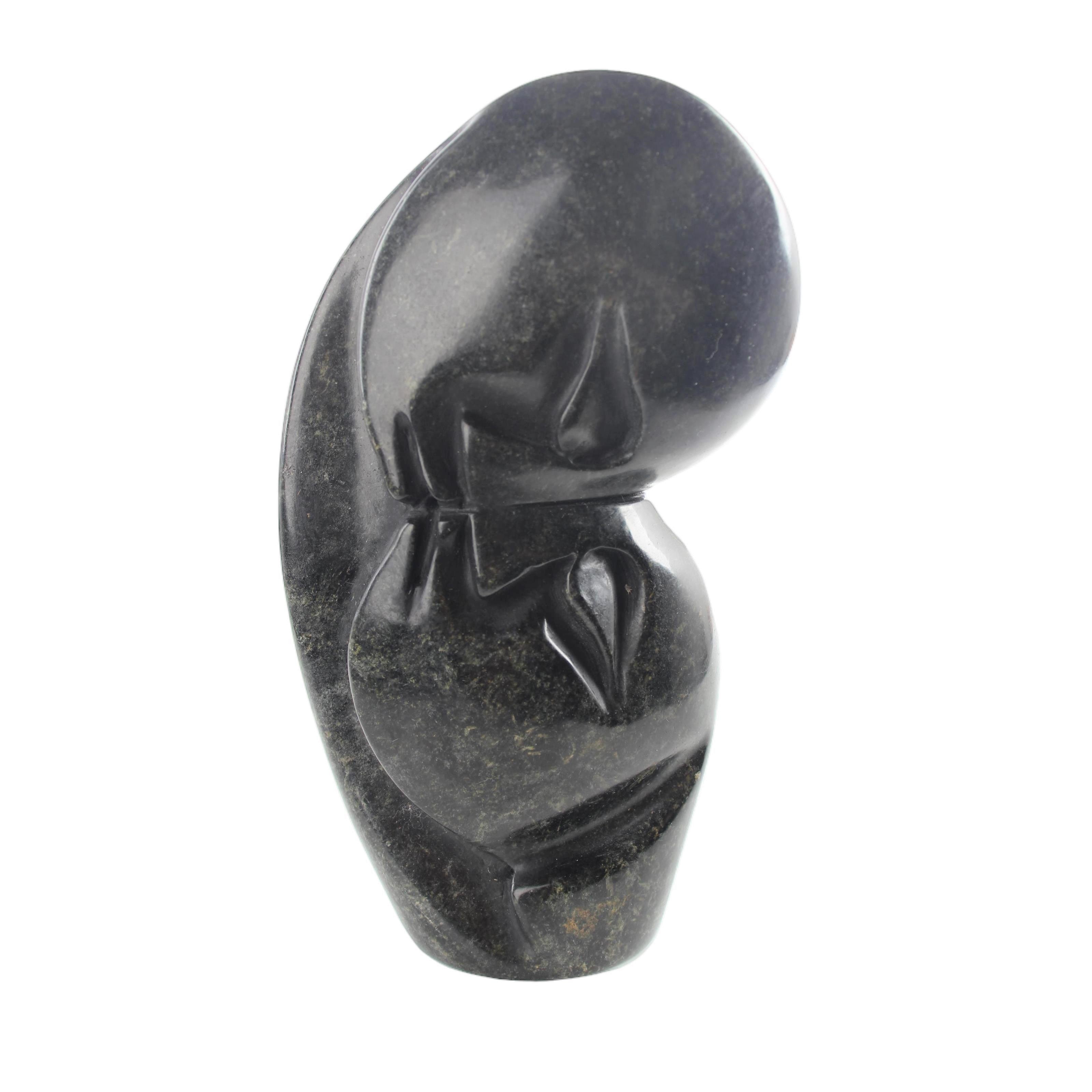 Shona Tribe Serpentine Stone Lovers ~7.9" Tall - Lovers