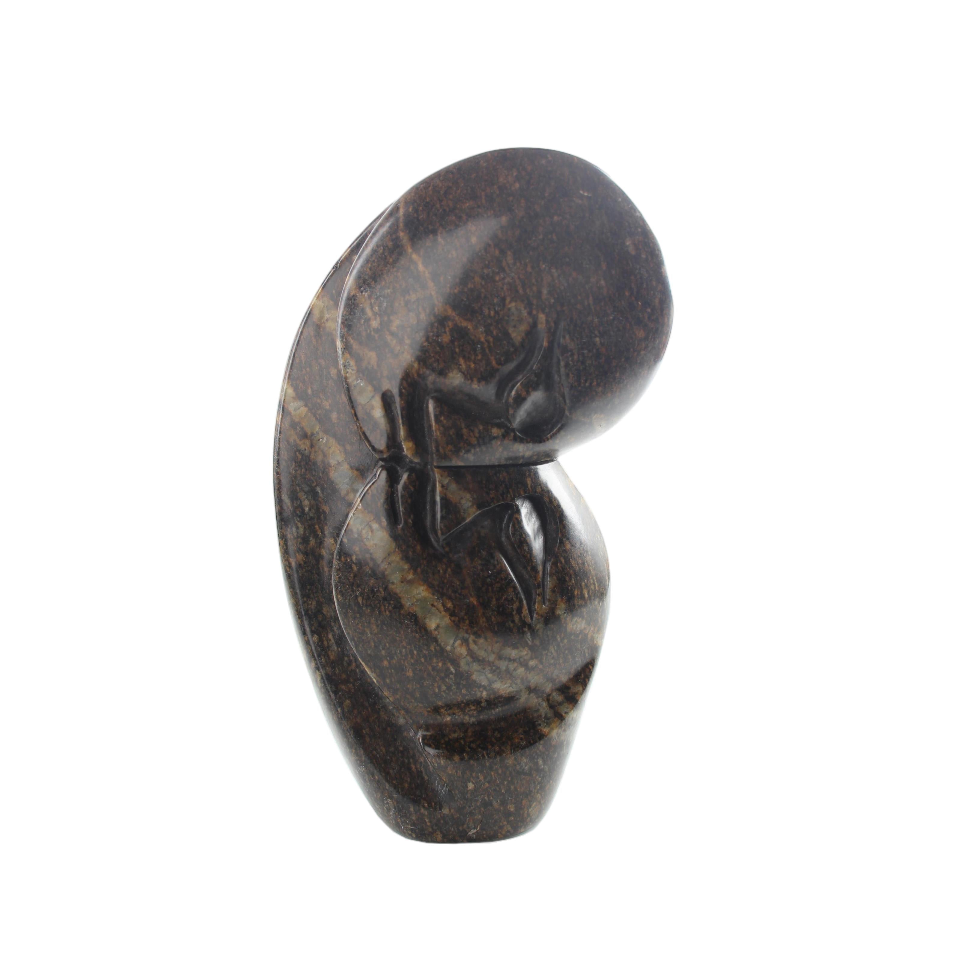 Shona Tribe Serpentine Stone Lovers ~8.3" Tall - Lovers