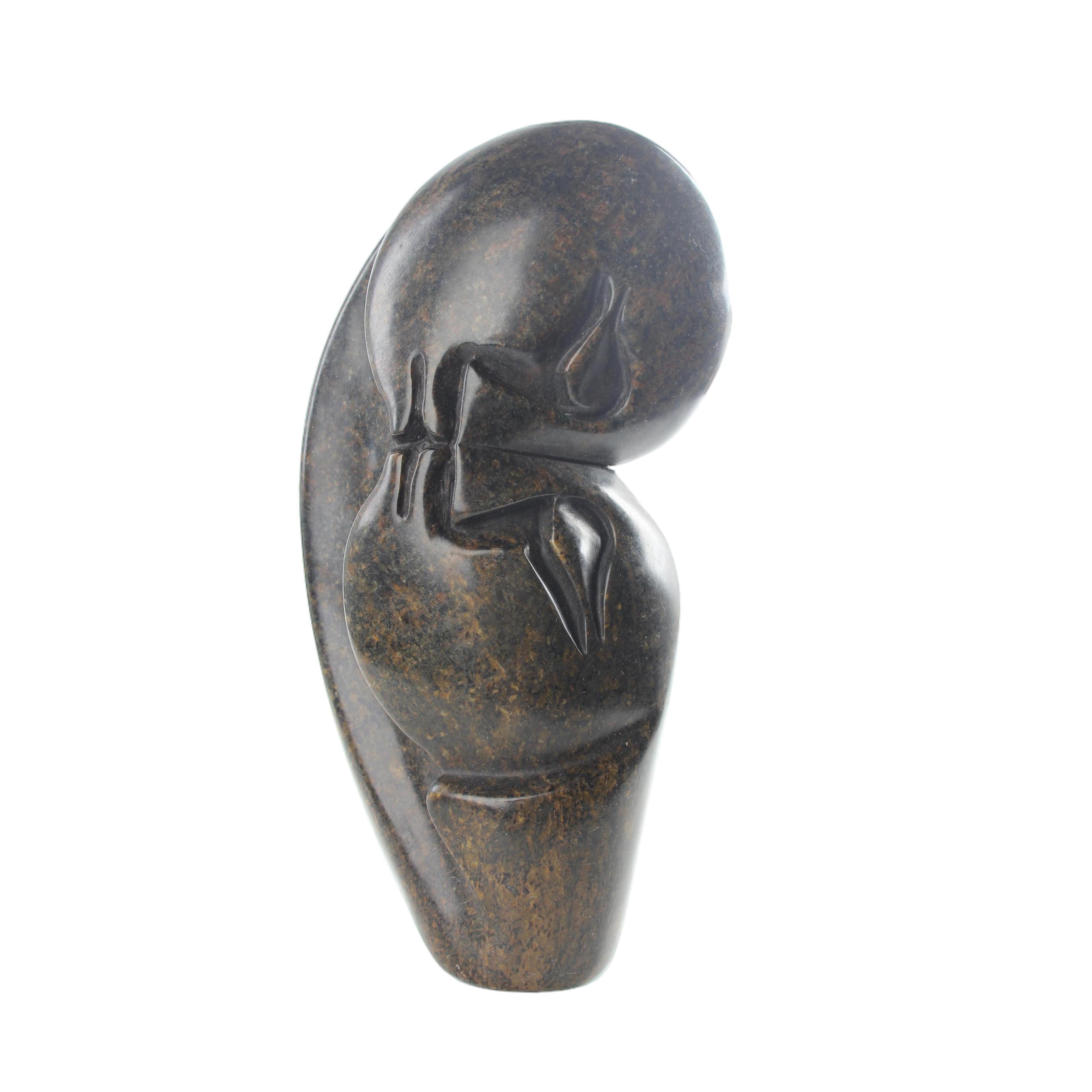 Shona Tribe Serpentine Stone Lovers ~9.4" Tall - Lovers