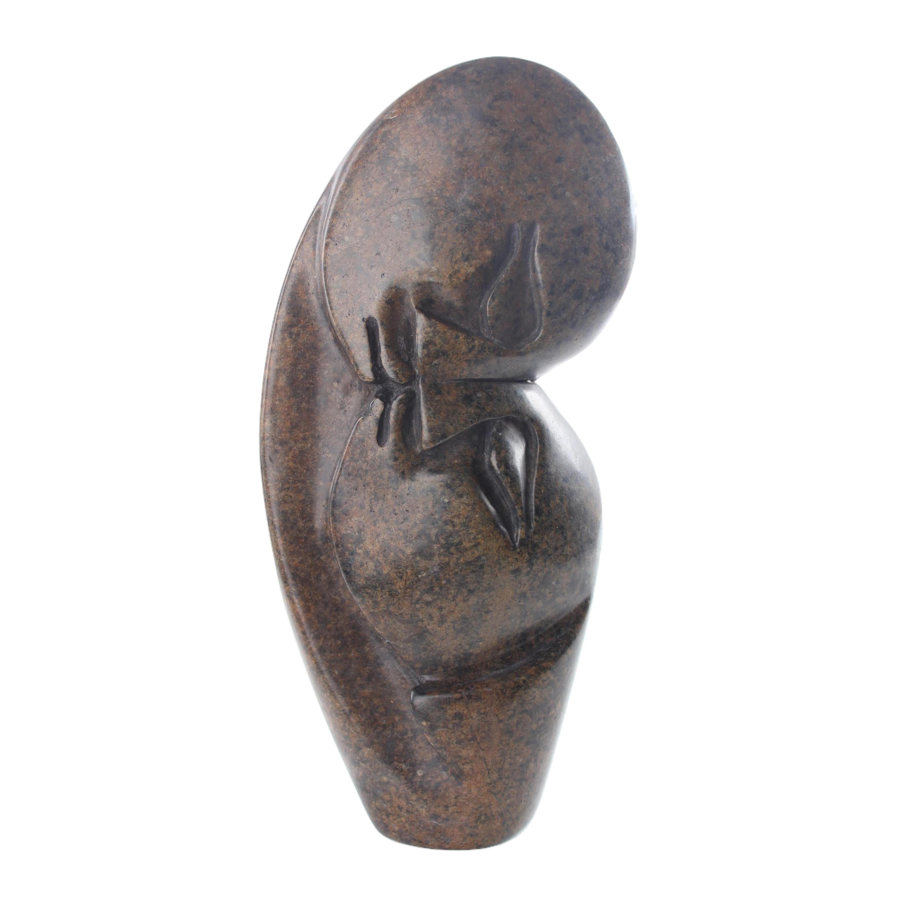 Shona Tribe Serpentine Stone Lovers ~9.8" Tall