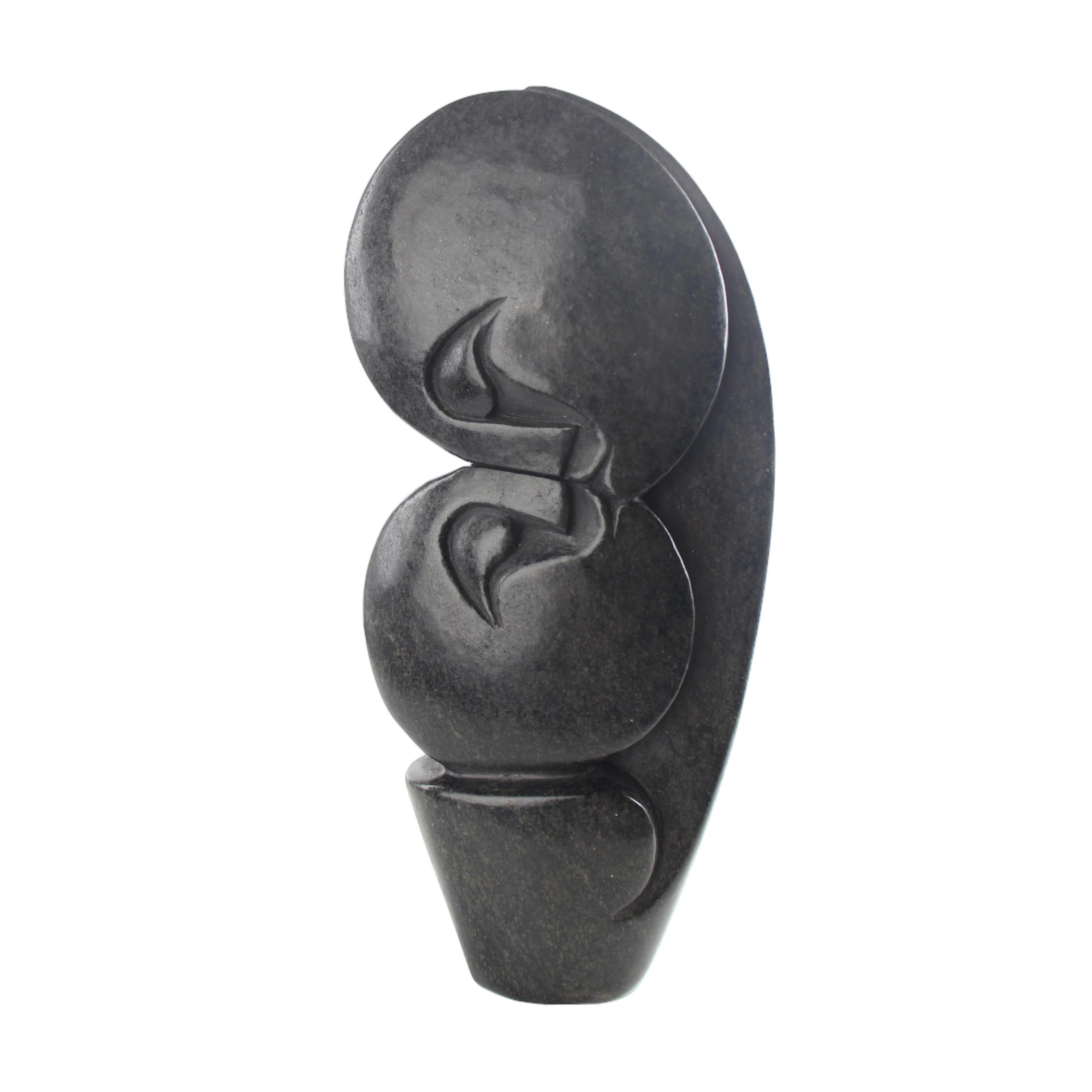 Shona Tribe Serpentine Stone Lovers ~10.6" Tall - Lovers