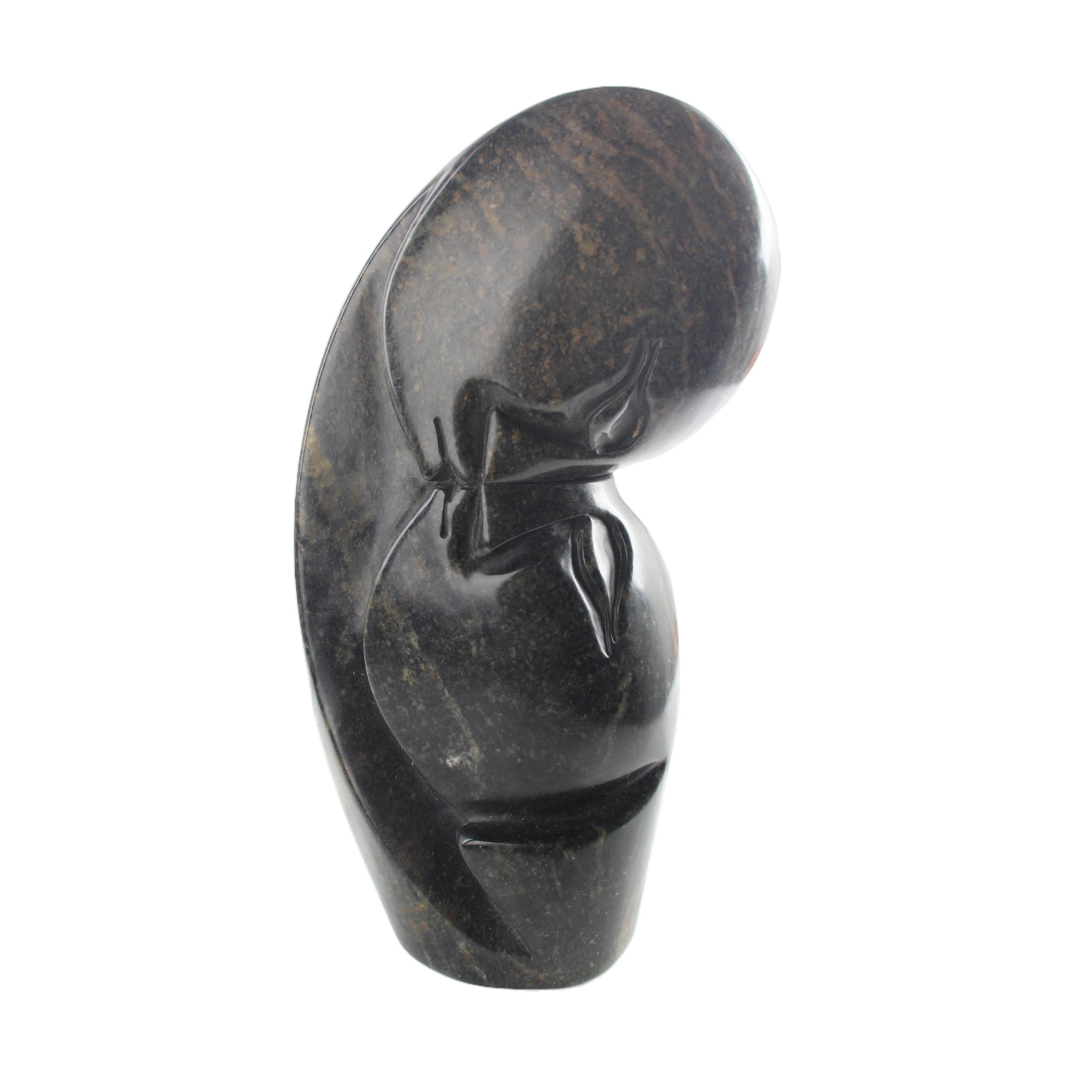 Shona Tribe Serpentine Stone Lovers ~12.2" Tall - Lovers
