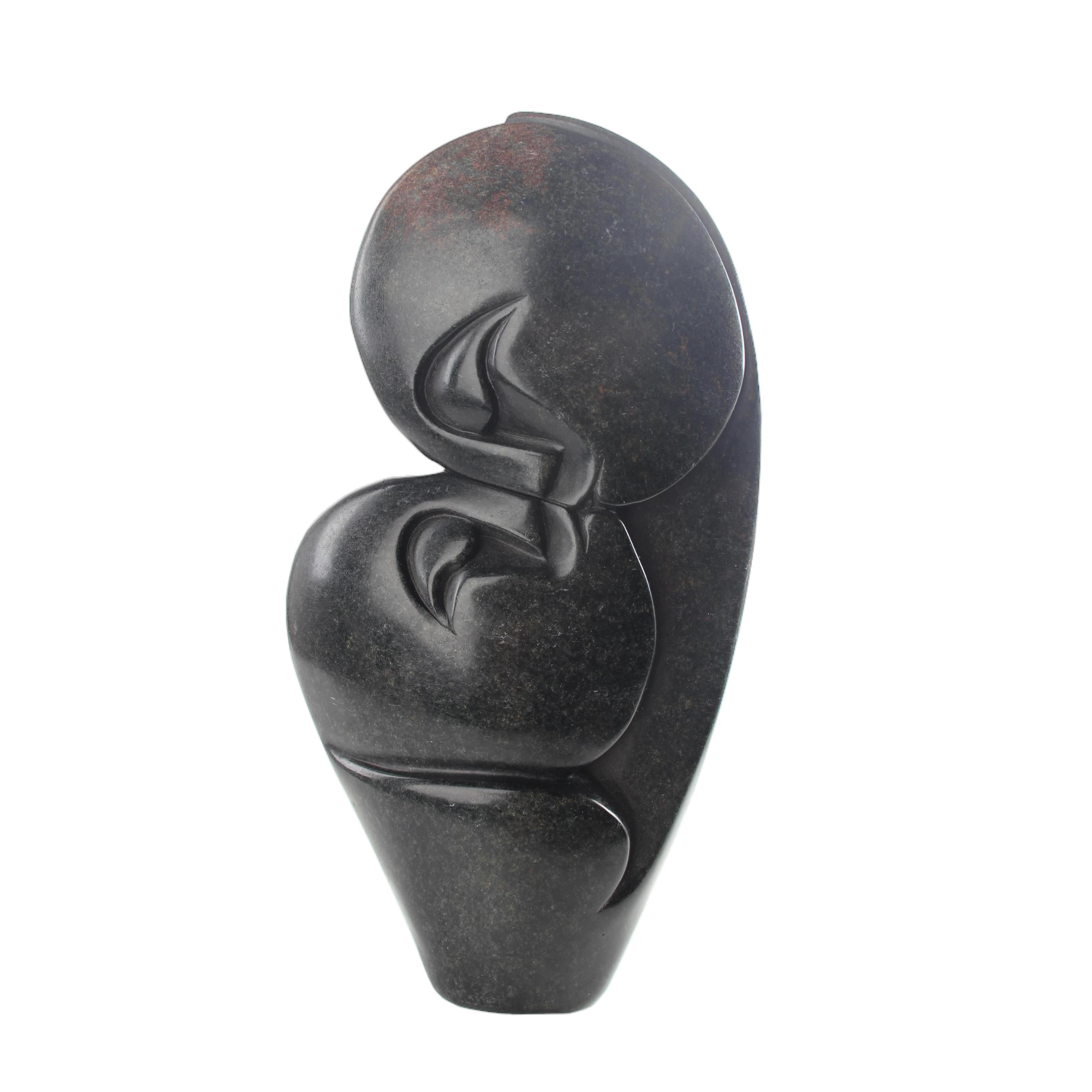 Shona Tribe Serpentine Stone Lovers ~11.0" Tall - Lovers
