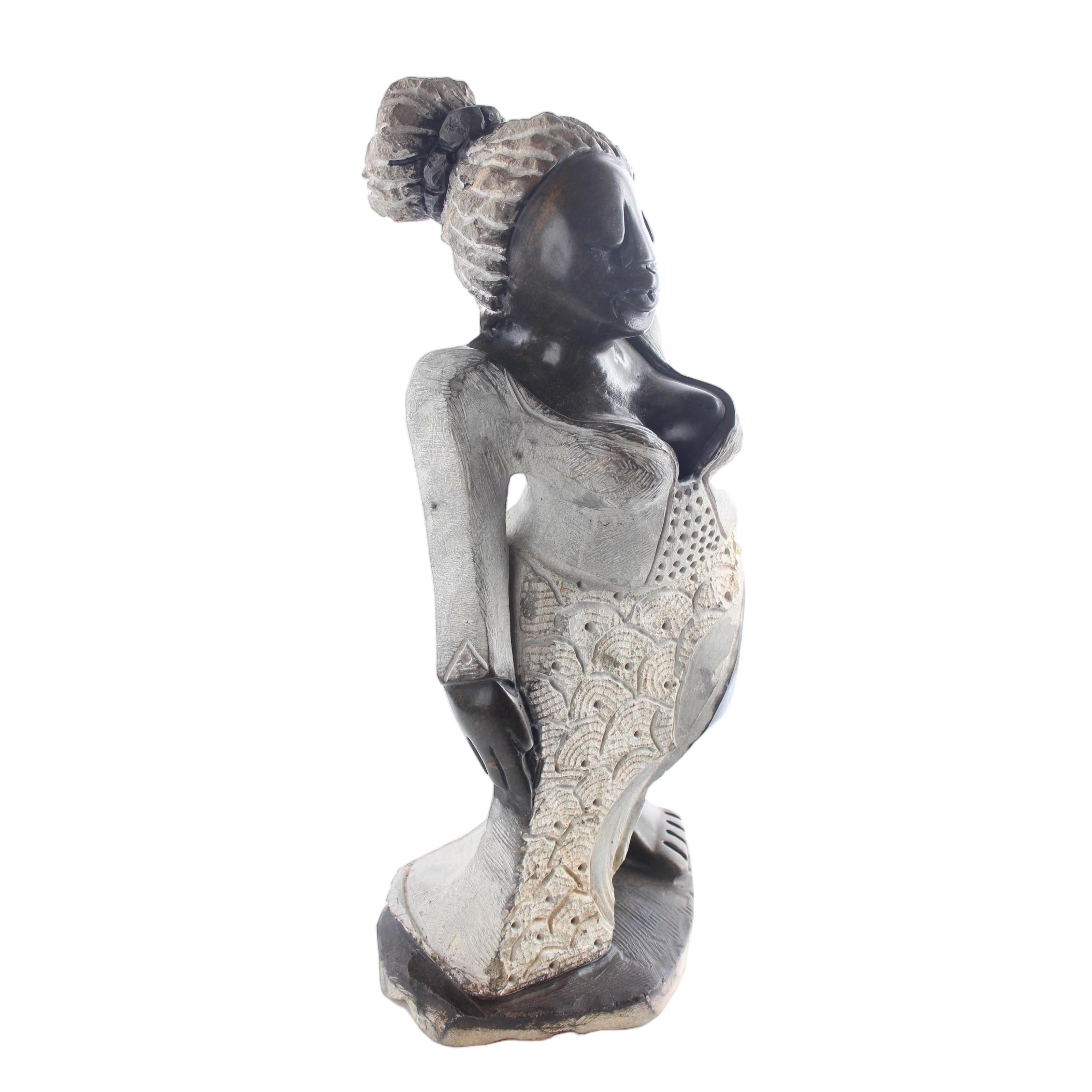 Shona Tribe Mega Stone Sassy Ladies ~20.1" Tall - Sassy Ladies