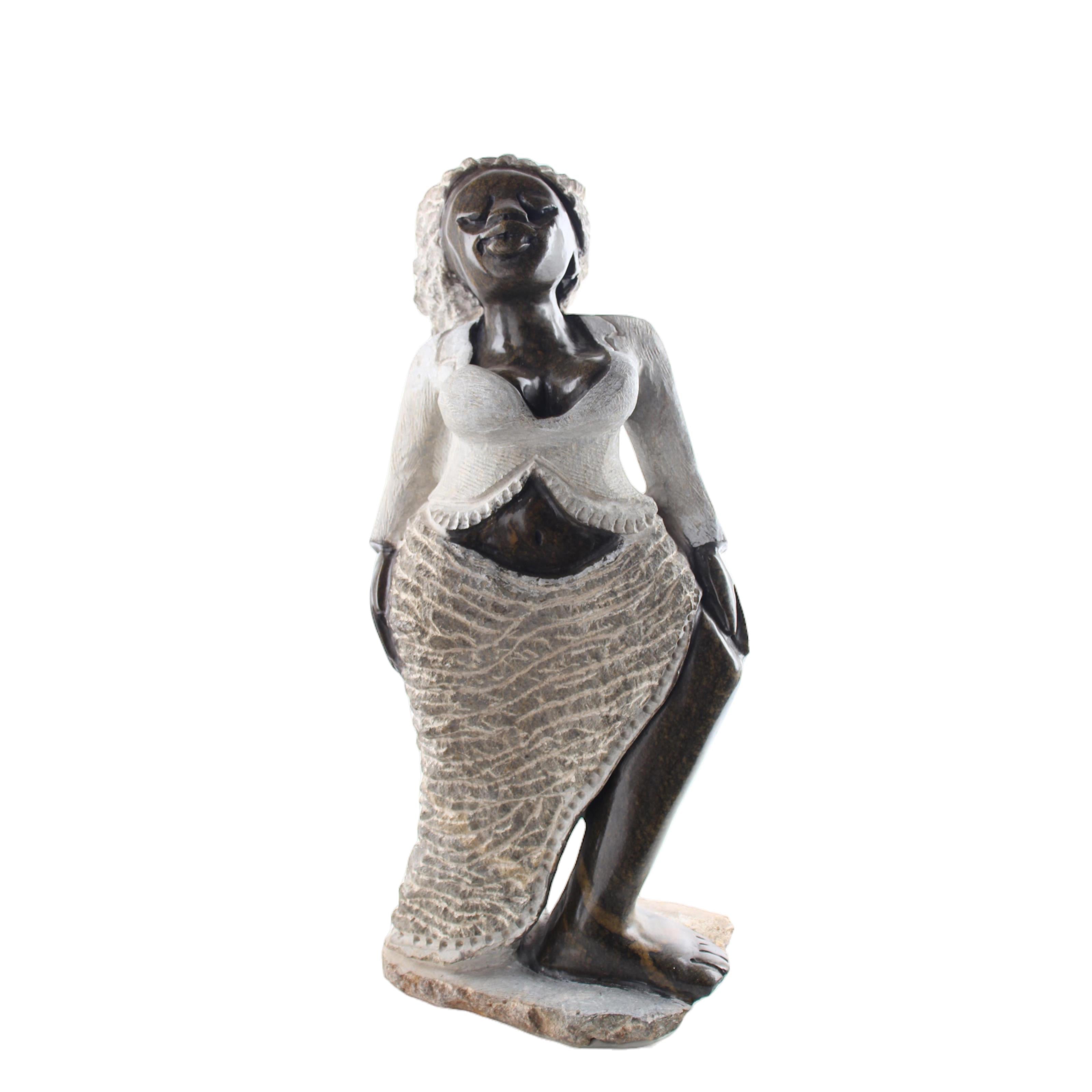 Shona Tribe Mega Stone Sassy Ladies ~22.4" Tall