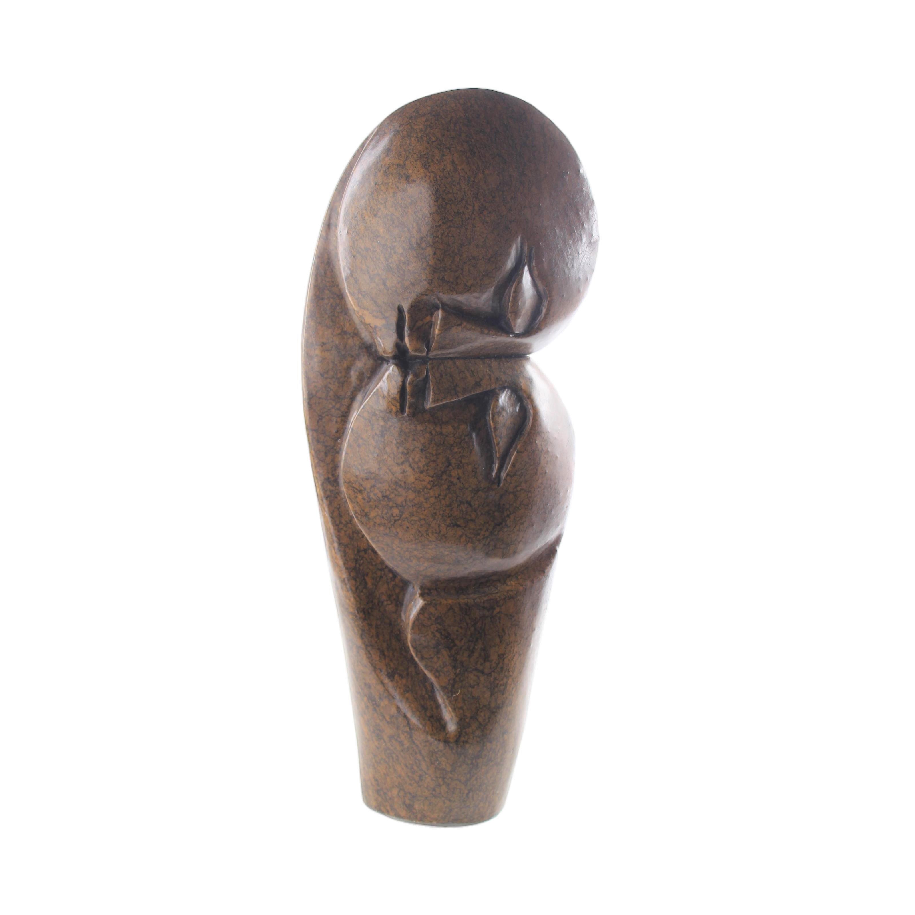 Shona Tribe Serpentine Stone Lovers ~16.1" Tall