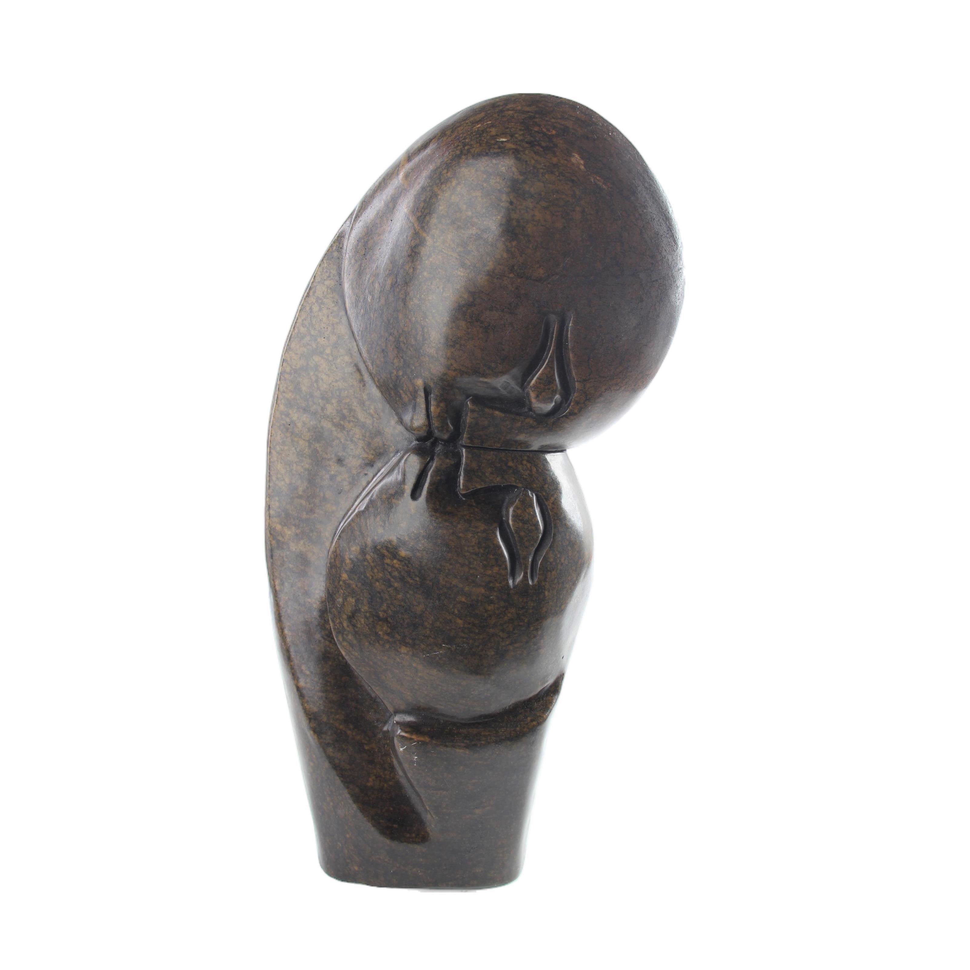 Shona Tribe Serpentine Stone Lovers ~16.5" Tall - Lovers