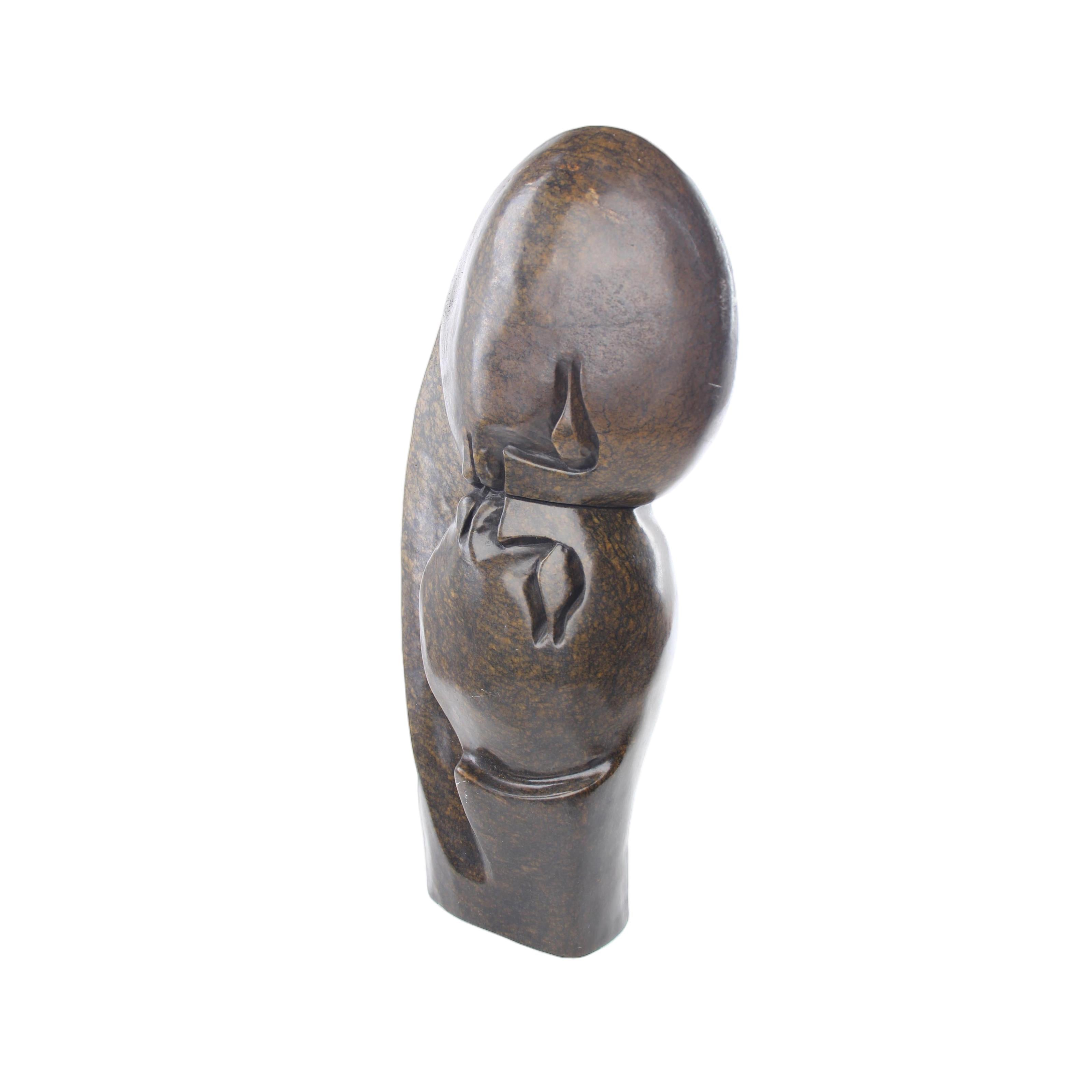 Shona Tribe Serpentine Stone Lovers ~16.5" Tall - Lovers