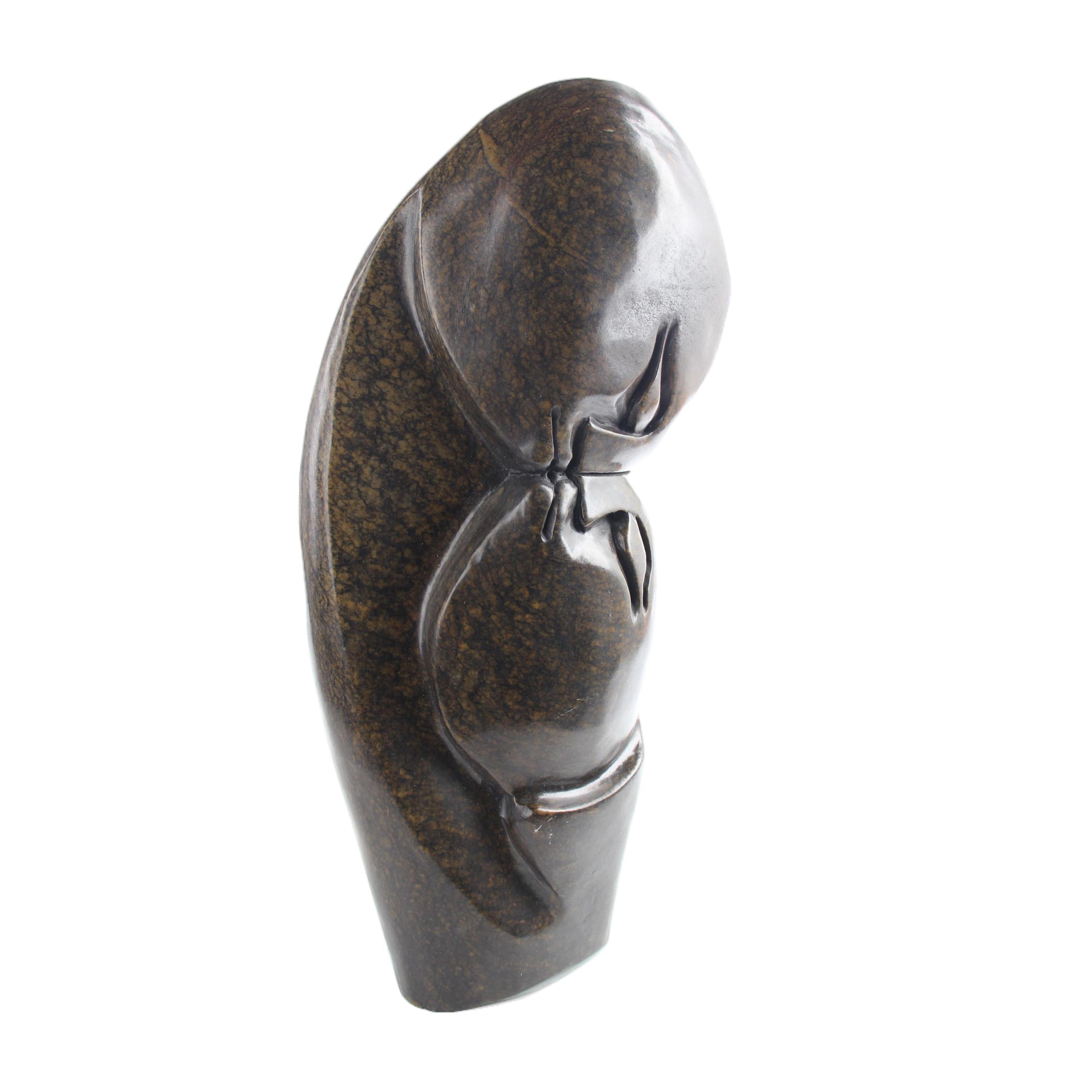 Shona Tribe Serpentine Stone Lovers ~16.5" Tall - Lovers