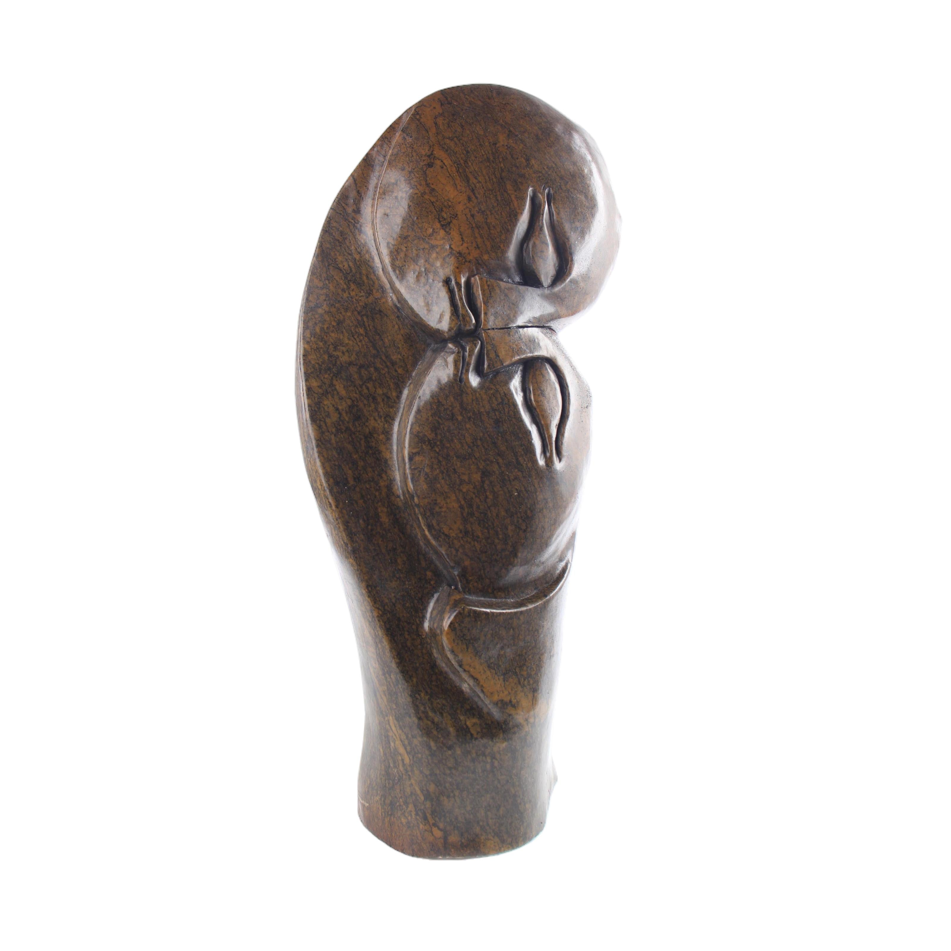 Shona Tribe Serpentine Stone Lovers ~19.3" Tall - Lovers