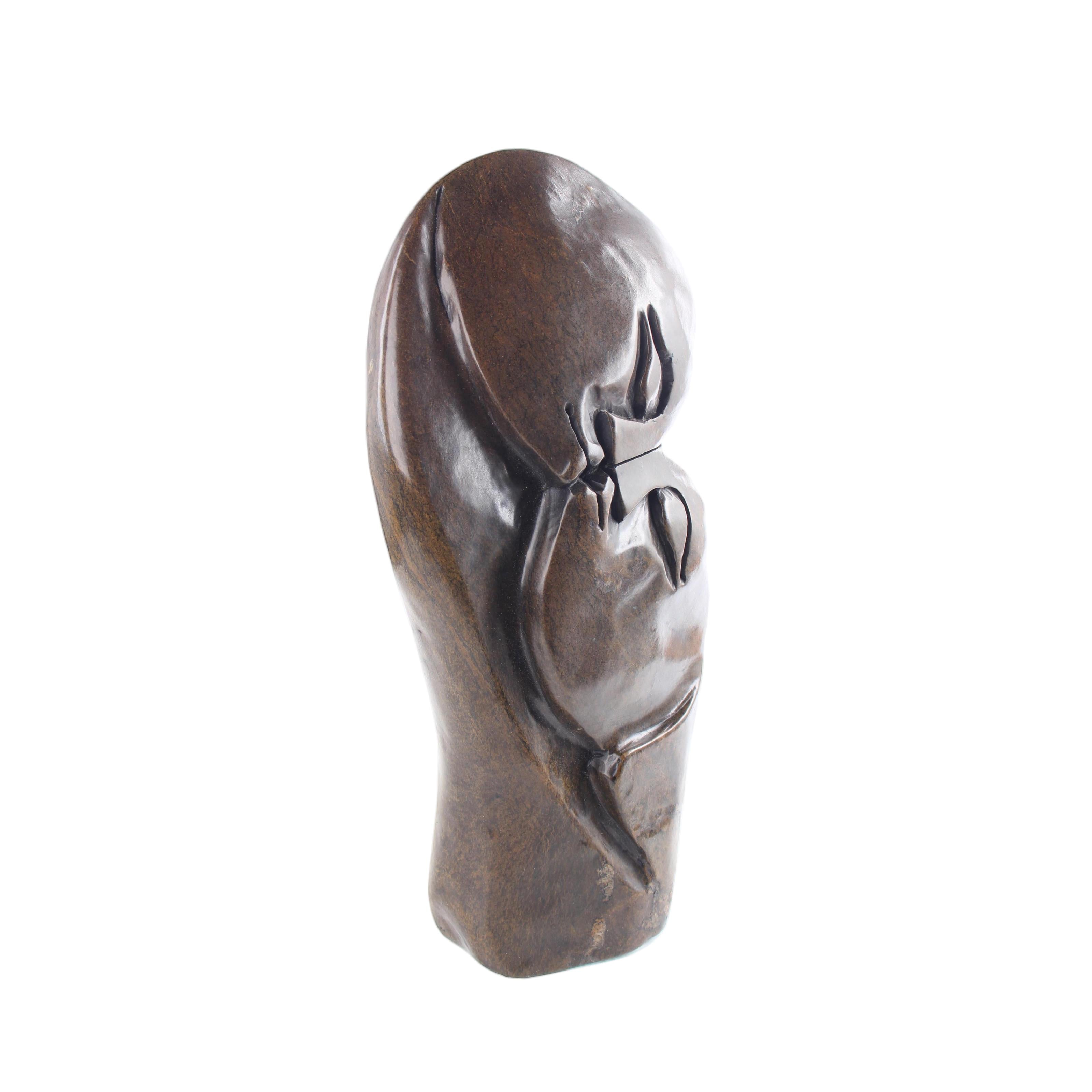 Shona Tribe Serpentine Stone Lovers ~15.4" Tall - Lovers