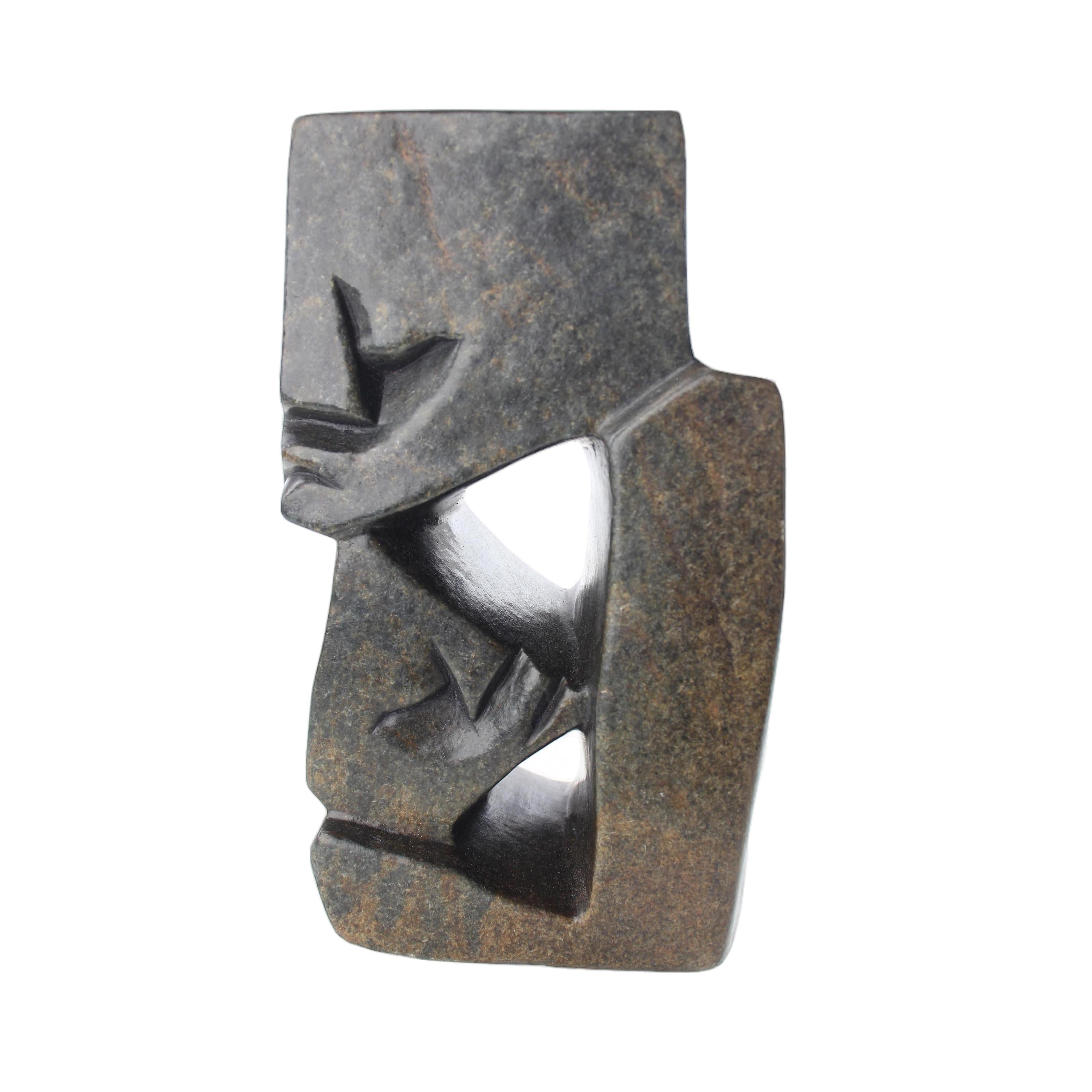 Shona Tribe Serpentine Stone Family Cubes ~8.3" Tall