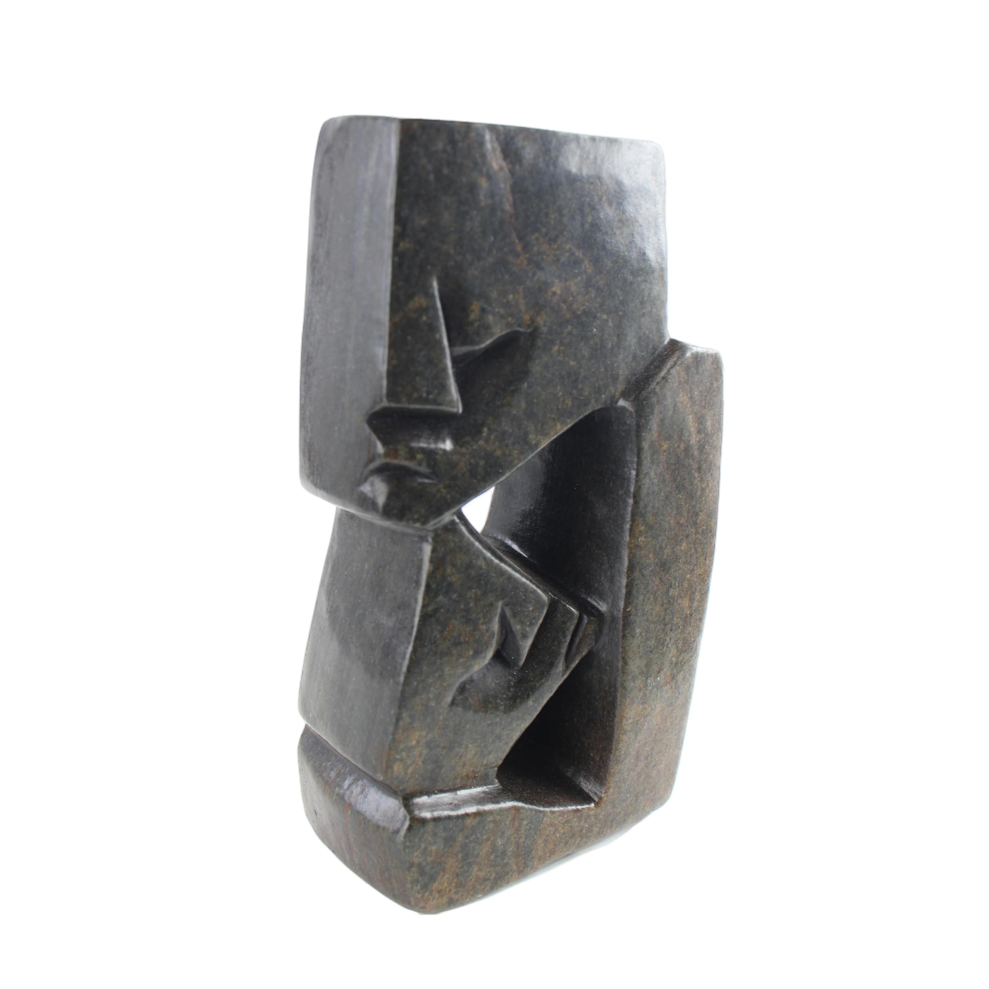 Shona Tribe Serpentine Stone Family Cubes ~8.3" Tall