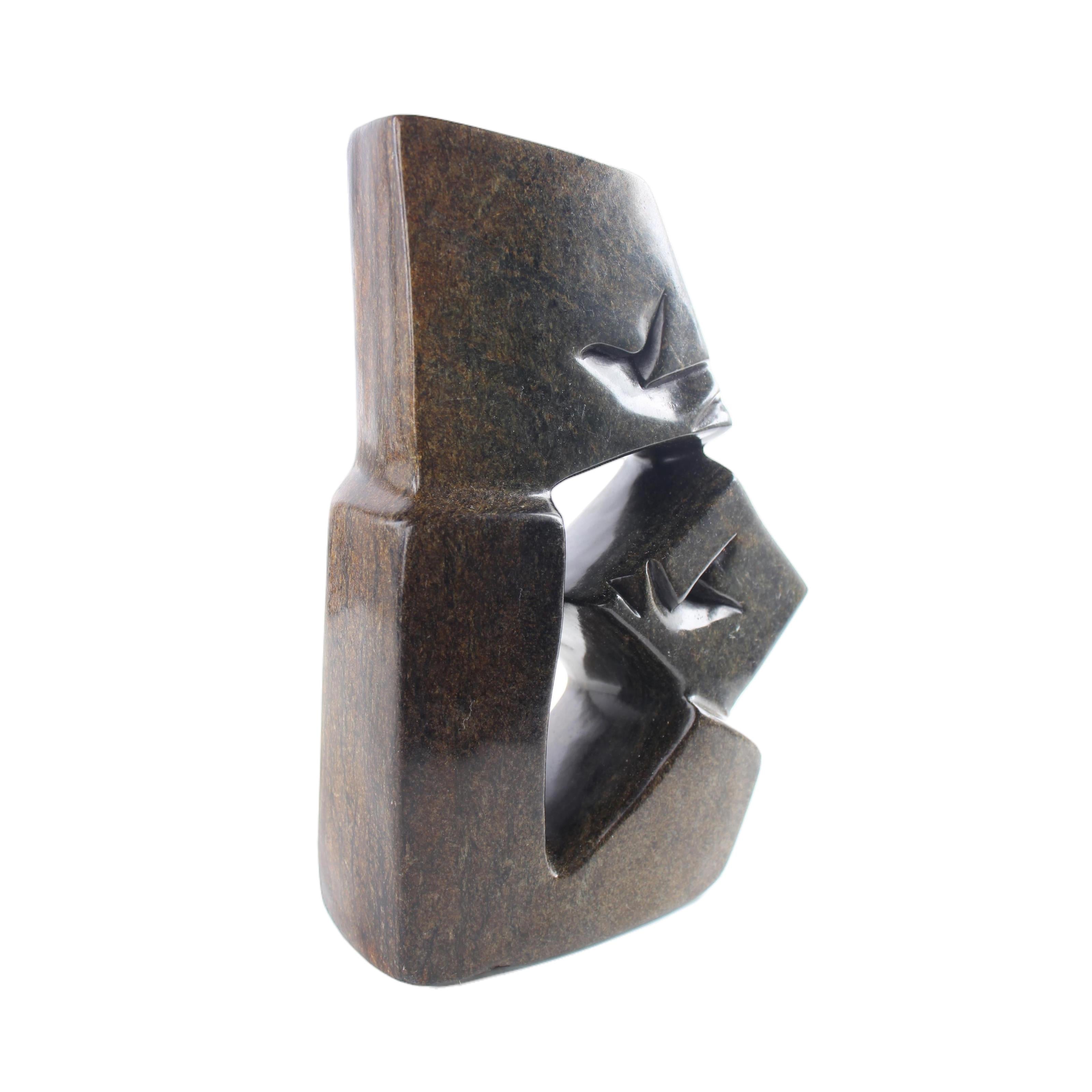 Shona Tribe Serpentine Stone Family Cubes ~8.3" Tall