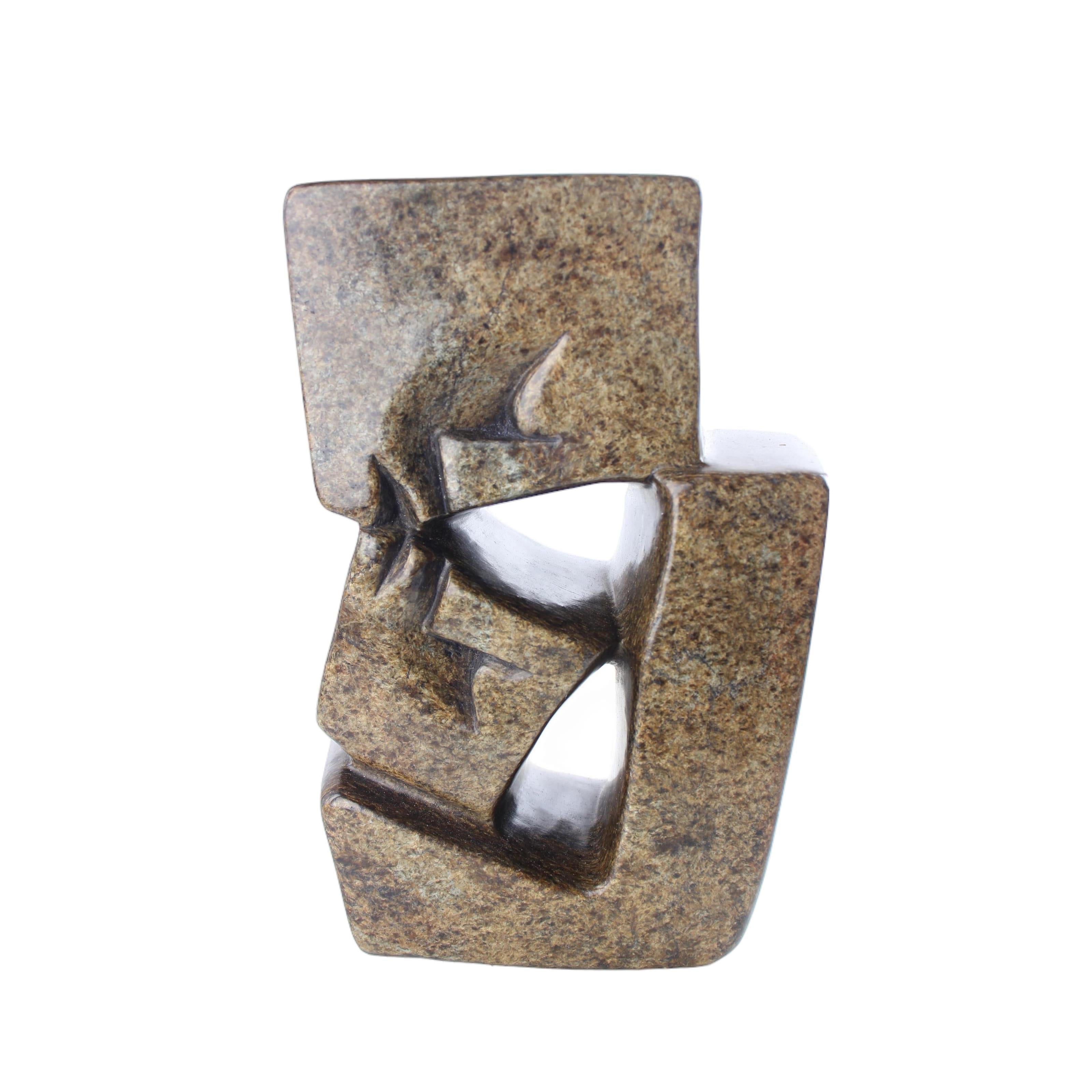 Shona Tribe Serpentine Stone Family Cubes ~7.9" Tall