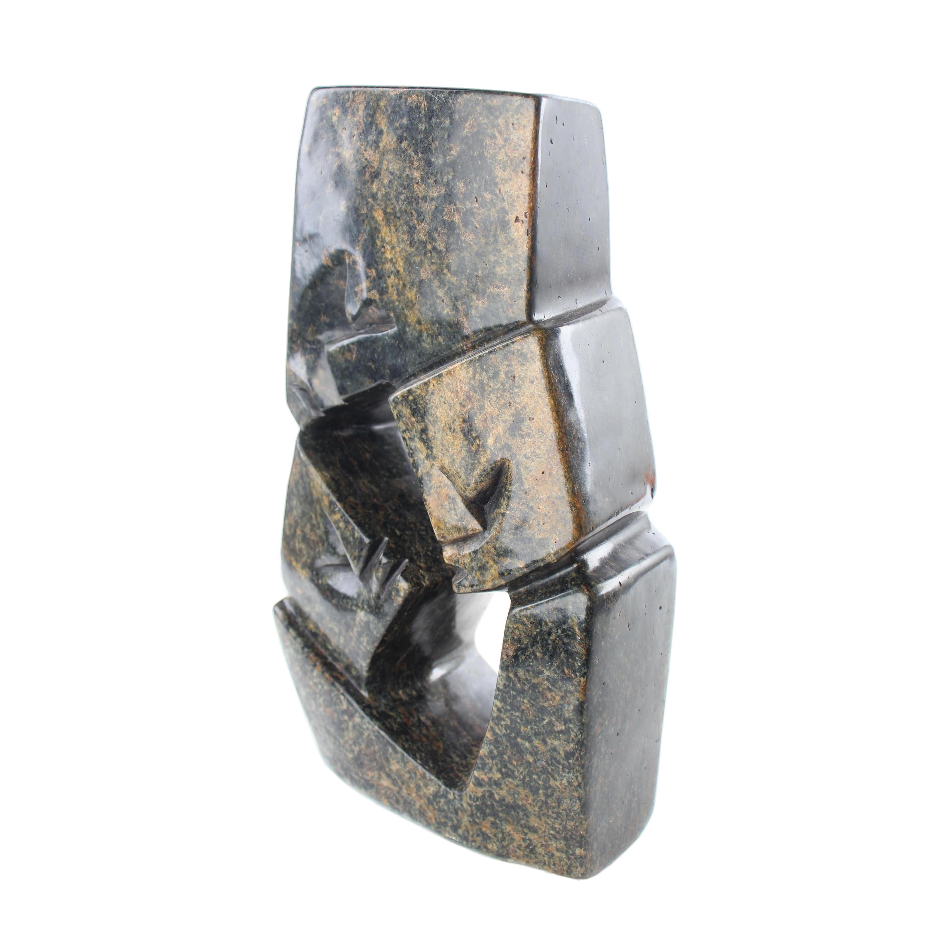 Shona Tribe Serpentine Stone Family Cubes ~11.8" Tall - Family Cubes