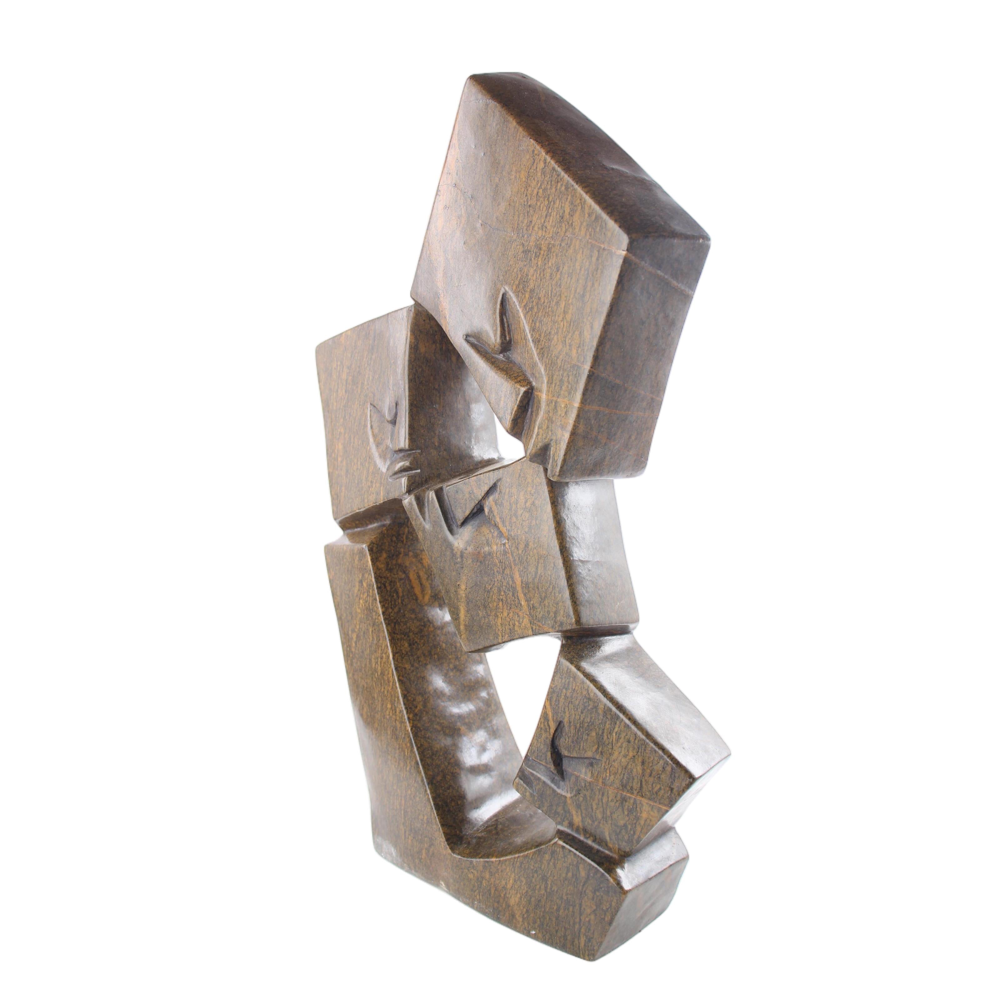 Shona Tribe Serpentine Stone Family Cubes ~20.5" Tall - Family Cubes